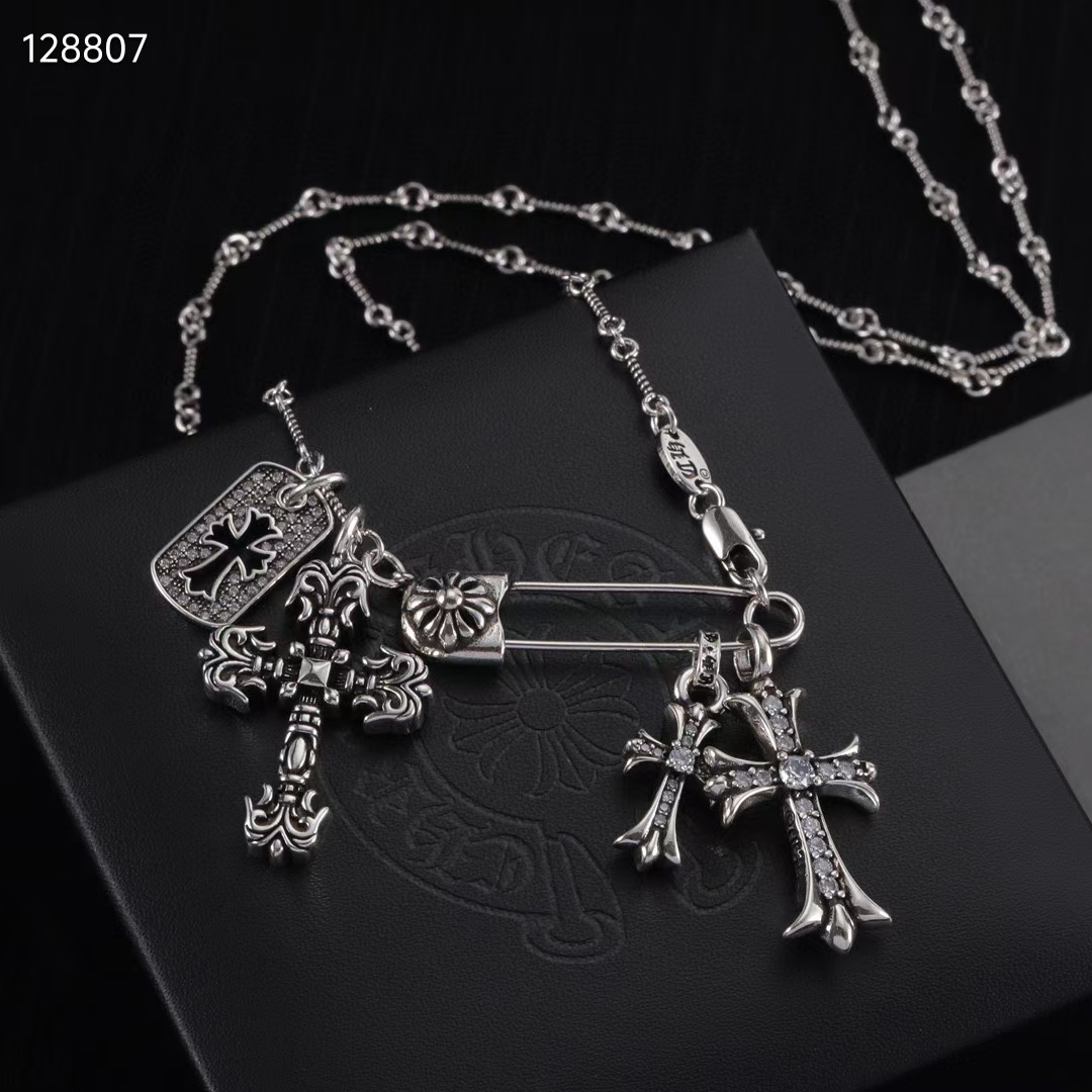 批 新款【专柜品质】Chrome Hearts克罗心别针组合套装项链 快手/ins/小红书热门 凹凸造型