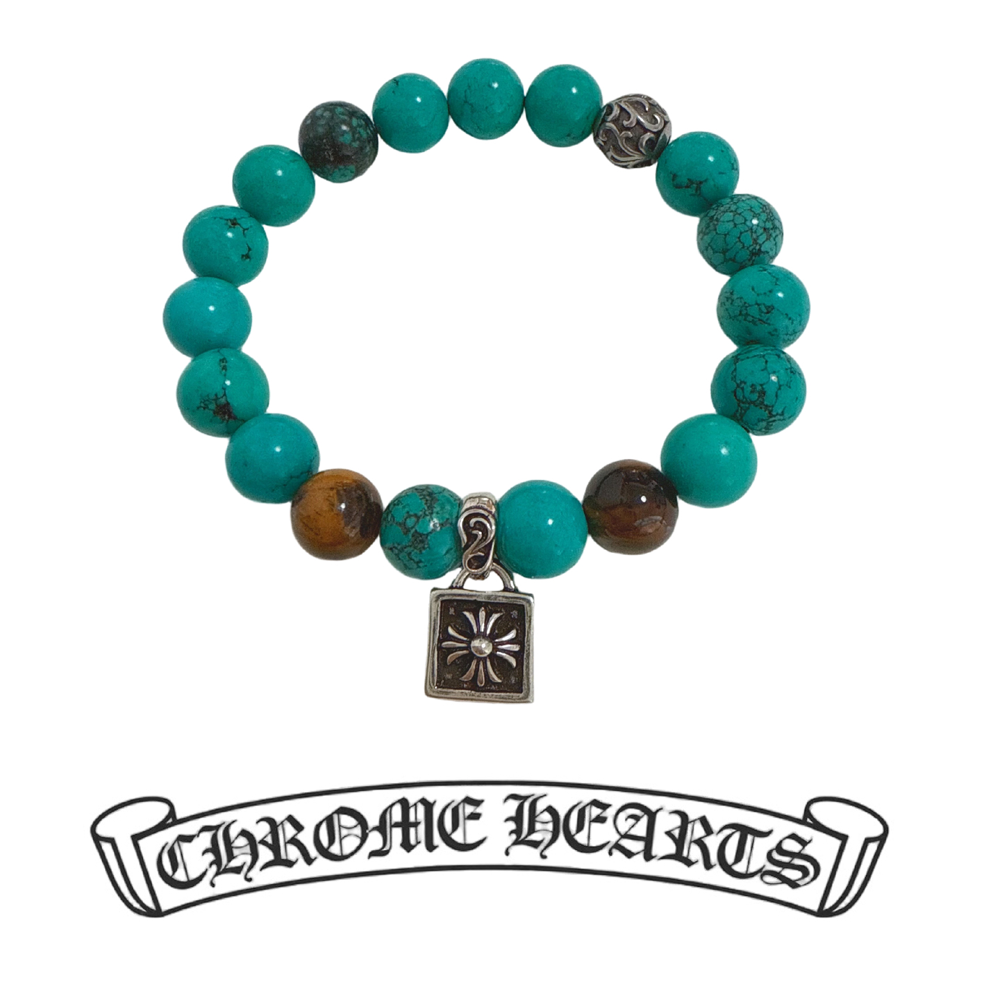 NO:110438,New model [Counter Quality] Chrome Hearts Classic Retro Multiple Turquoise Bracelet Bracelet, purely handmade ~ Authentic opening model trendy and fashion essentials for both men and women can wear it, same style for couples, official website original version, rock punk style silver style, retro elements, trendy and versatile!  , jewelry boutique, chrome hearts, chrome hearts, bracelet19860909新款【专柜品质】Chrome Hearts克罗心经典复古多元绿松石手链手串,纯手工打造 ～正品开模潮流时尚必备 男女均可佩戴 情侣同款 官网原版 摇滚朋克泰银风格 复古元素 潮流百搭！,饰品精品,chrome hearts,chrome hearts,bracelet,Jewelry