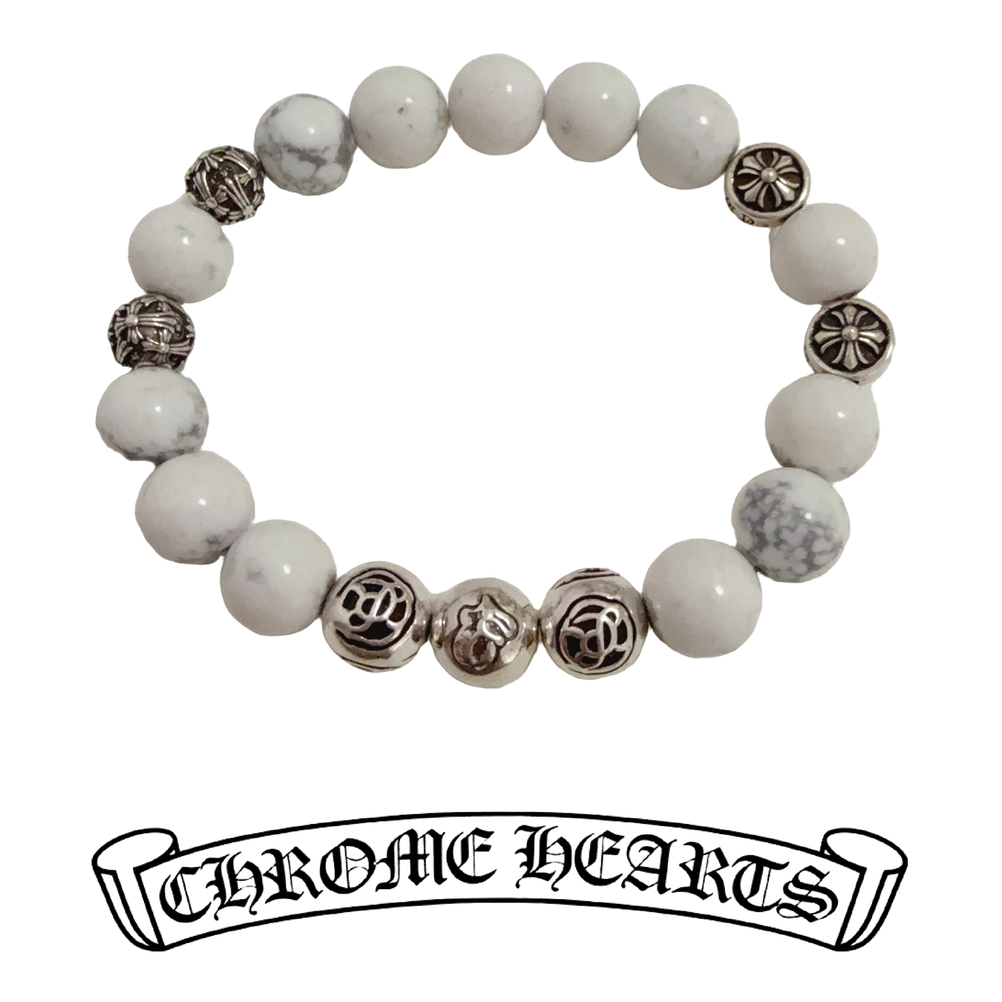 NO:111352,Batch New [Counter Quality] Chrome Hearts Croxin Classic retro multi-element white turquoise bracelet, Kuaishou/ins/Little Red Book popular, different concave and convex and convex design styles present unique. Cross Scout flowers are Croxin's logo, so they last longer. Genuine version Chrome Hearts Croxin Difference to the market ordinary light version, match the quality of the version, look at the details of the letter printing, retro old gray oxygen level. Seiko version!  , jewelry boutique, chrome hearts, chrome hearts, bracelet19860909批 新款【专柜品质】Chrome Hearts克罗心 经典复古多元素白松石手串手链 ,快手/ins/小红书热门,凹凸造型不同的花纹设计风格呈现出与众不同 十字架童军花是克罗心的标志 所以更经久不衰 正品打版Chrome Hearts克罗心 区别市场普通轻版 对版对标品质 看字印细节 复古做旧灰氧程度.精工版本！,饰品精品,chrome hearts,chrome hearts,bracelet,Jewelry