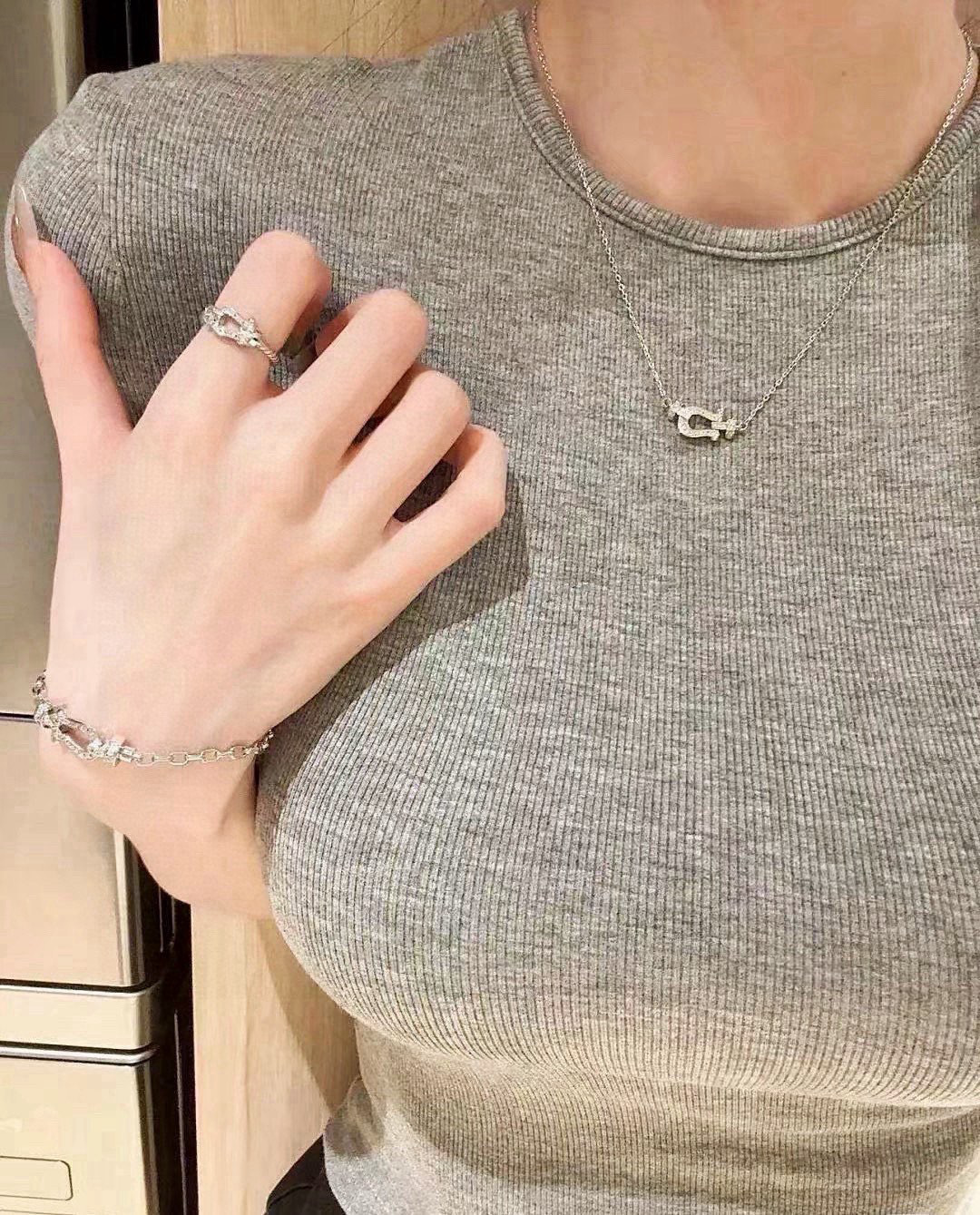 NO:113444,Purchase Feredman Diamond Horseshoe Buckle Mini Necklace, Seiko Micro Inlay, High-end Customization, counter material, thickened electroplating technology, very exquisite and bright, stacked and single wear looks very good, and casually matched with a very fashionable feel!  , jewelry boutique, necklace19860909批  费雷德满钻马蹄扣mini项链,精工微镶,高端定制,专柜材质,加厚电镀工艺,很精致很亮,叠戴单戴都很好看,随意搭配都很有时尚感！,饰品精品,necklace,Jewelry