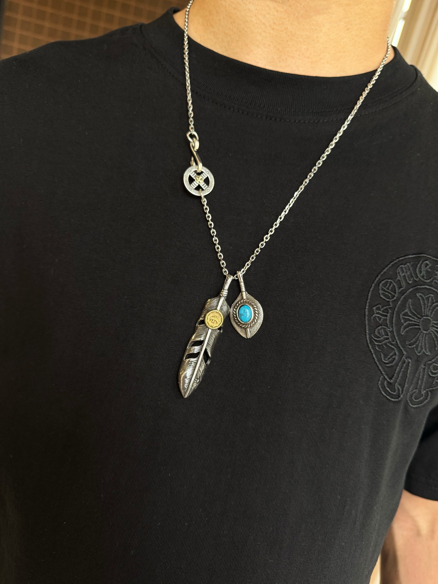Goro's 新品上架Goro’s高桥吾郎点金羽毛吊坠 高桥 字母项链 认准独家拍摄 主攻高端市场