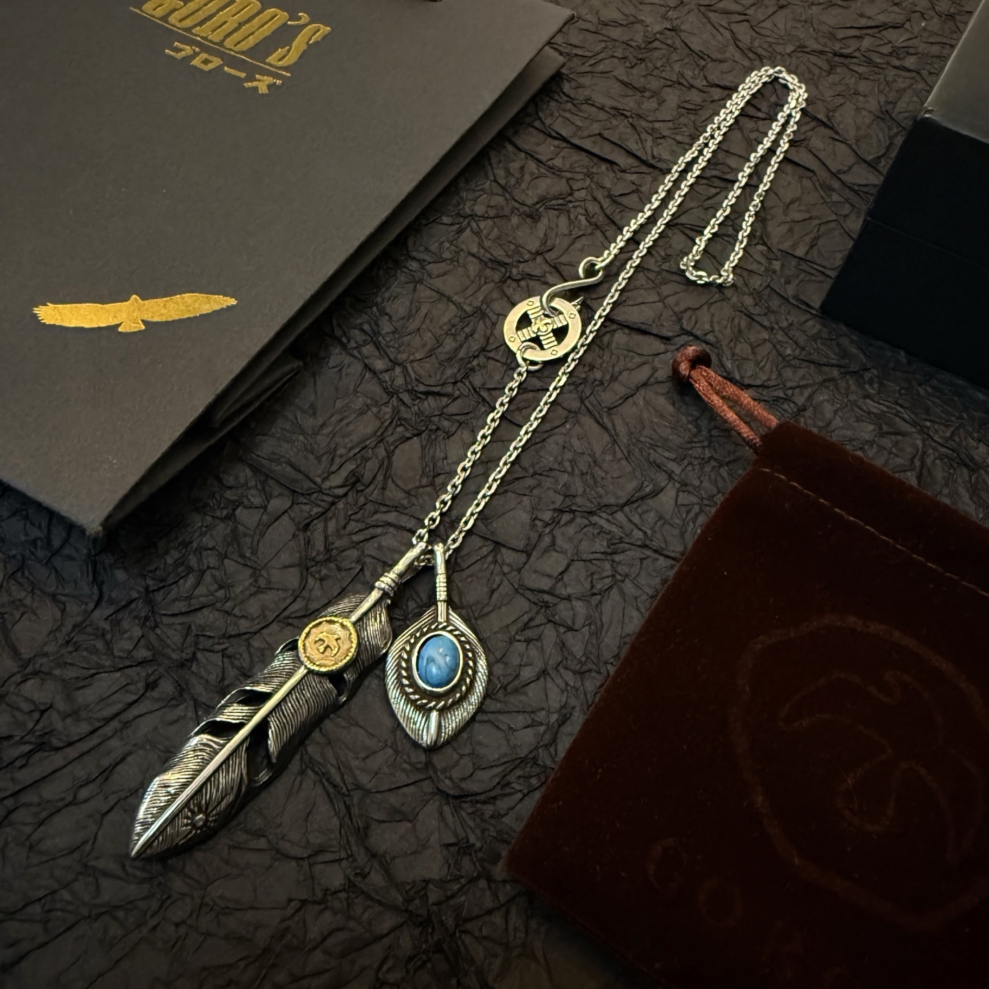 Goro's 新品上架Goro’s高桥吾郎点金羽毛吊坠 高桥 字母项链 认准独家拍摄 主攻高端市场