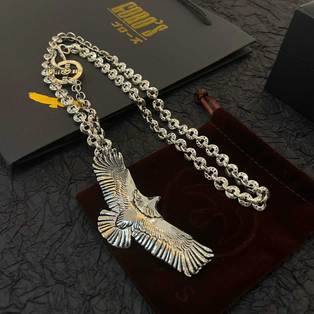 Goro's 新品上架Goro’s高桥吾郎老鹰吊坠 高桥 环扣字母项链 认准独家拍摄 主攻高端市场