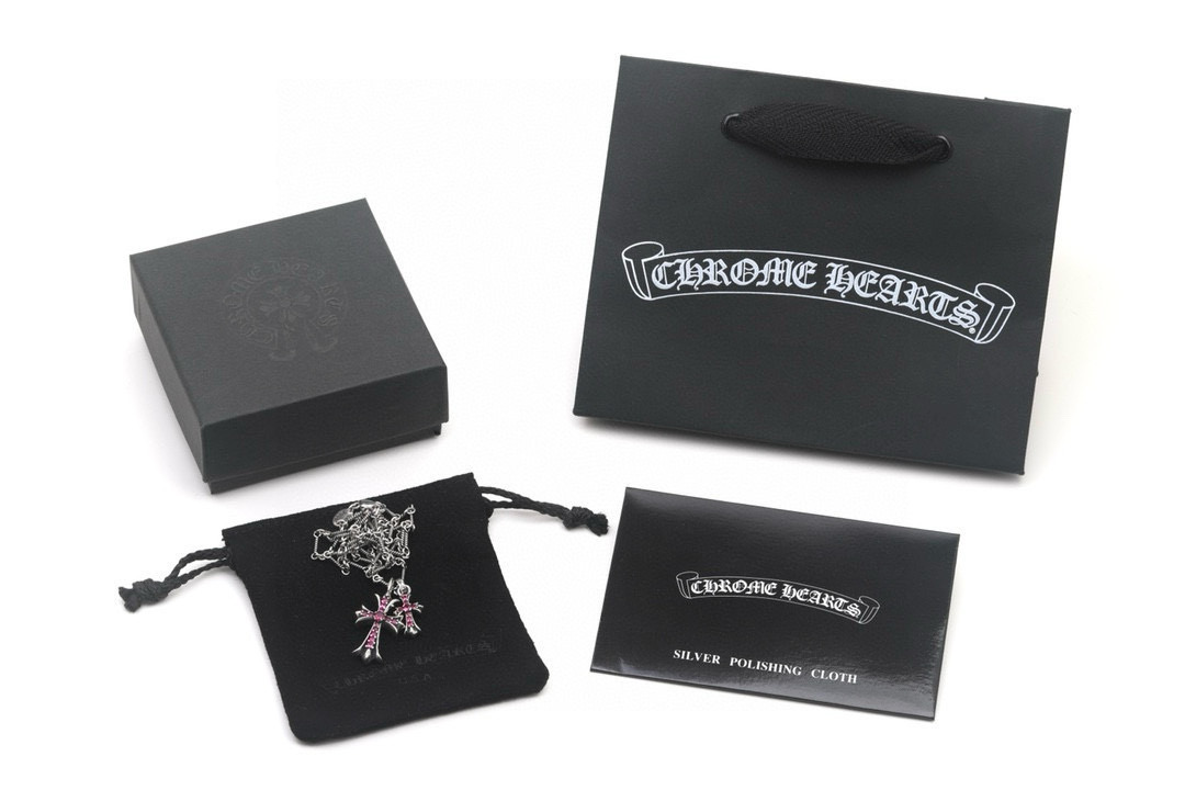 Chrome Hearts Inspired Pink Diamond Cross Necklace - Unique Style 3 i1747582770418 5982 0 1