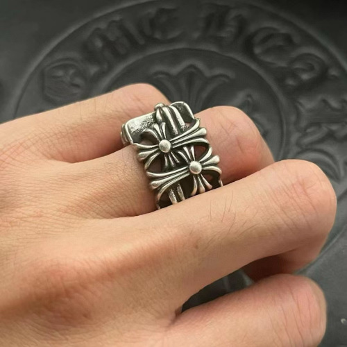 Chrome Hearts Classic Cross Ring, Sterling Silver Vintage Design 1 Chrome Hearts Classic Cross Ring, Sterling Silver Vintage Design