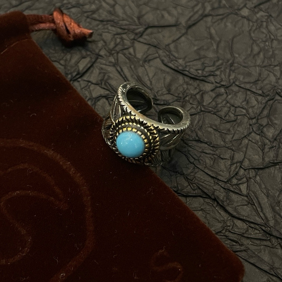 “Goro’s High-End Handmade Pine Feather Ring: Exclusive Design for Men and Women” - 图片 5