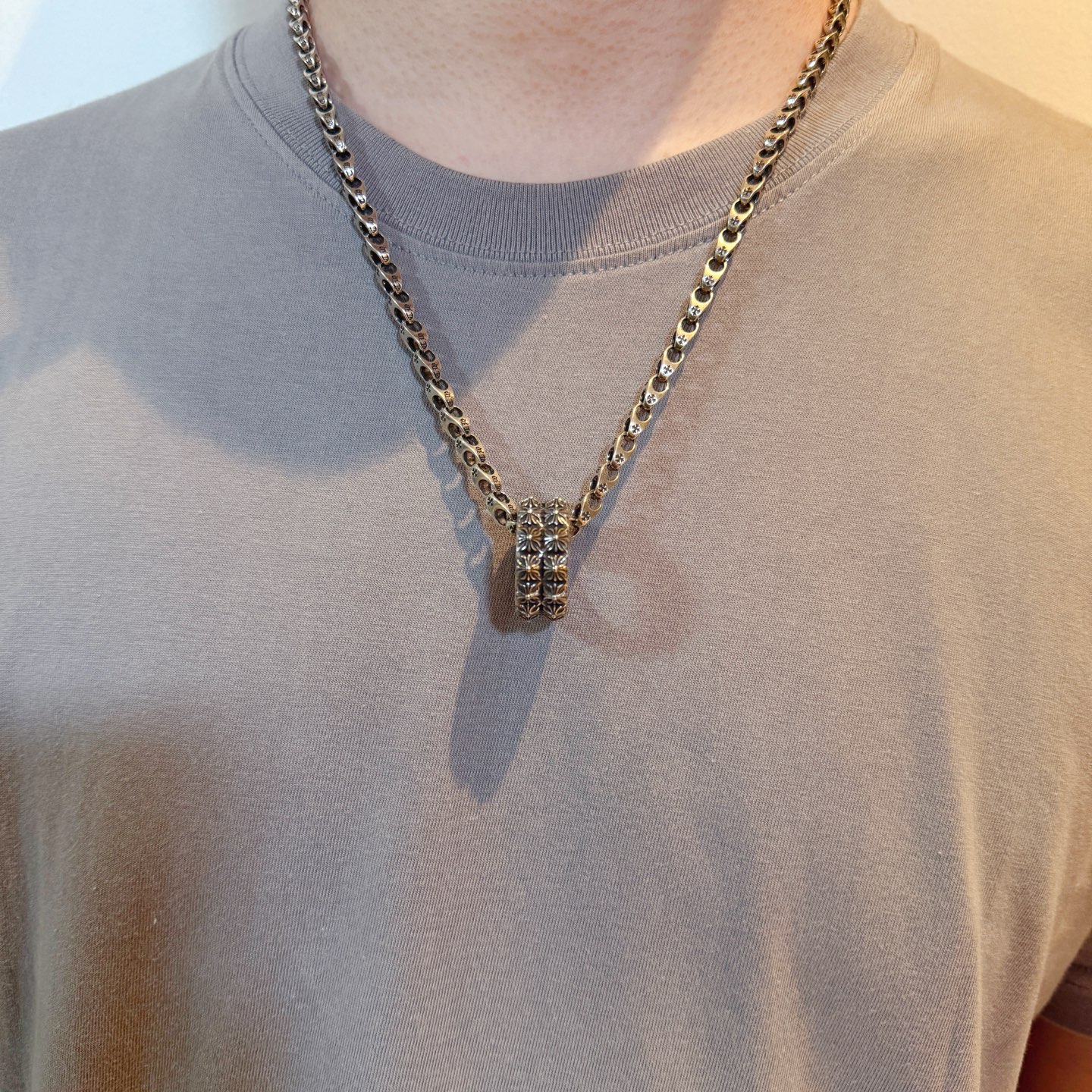 Chrome Hearts Style Cross Pendant Necklace, Retro Punk Sterling Silver 2 i1750261572151 2669 0 0