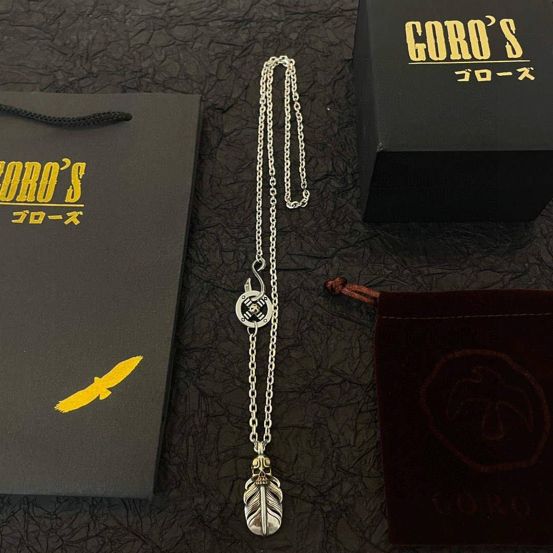   【新品上架】Goro’s高桥吾郎复古骷髅头羽毛吊坠 高桥经典项链  顶级版本 认准独家拍摄 主攻高端