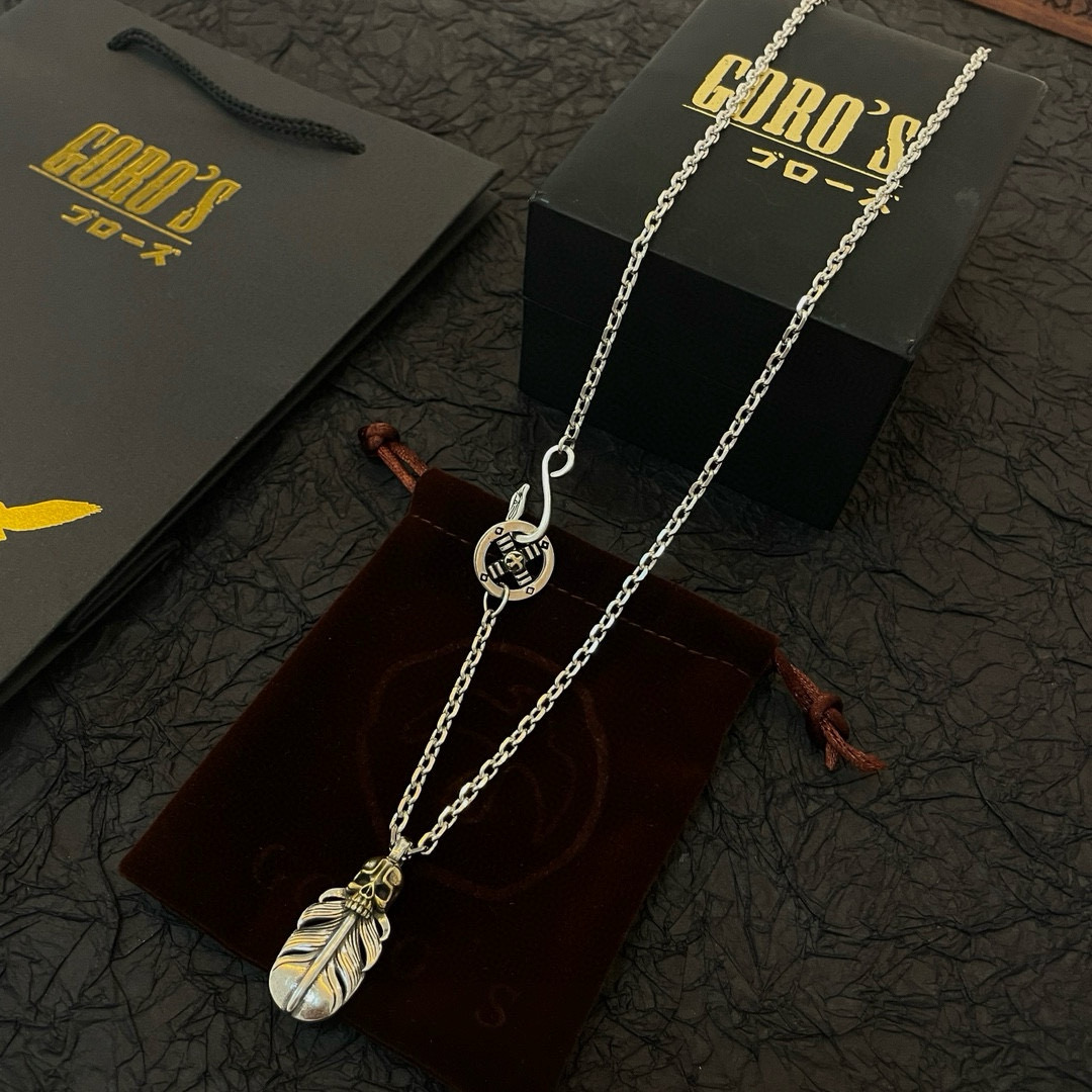   【新品上架】Goro’s高桥吾郎复古骷髅头羽毛吊坠 高桥经典项链  顶级版本 认准独家拍摄 主攻高端