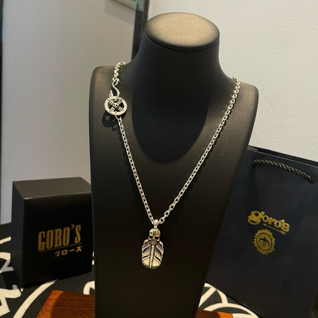   【新品上架】Goro’s高桥吾郎复古骷髅头羽毛吊坠 高桥经典项链  顶级版本 认准独家拍摄 主攻高端