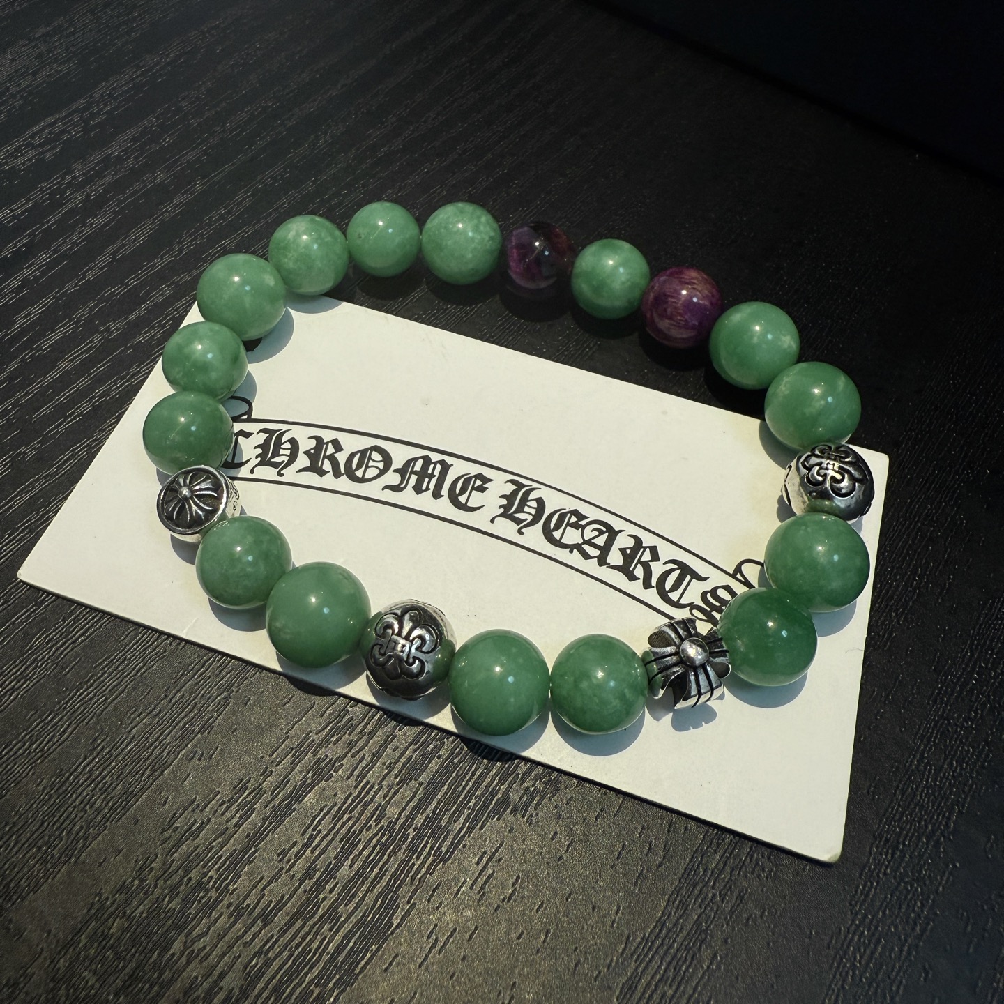  新款【专柜品质】Chrome Hearts克罗心复古多元素手串手链 凹凸造型不同的花纹设计风格呈现出与