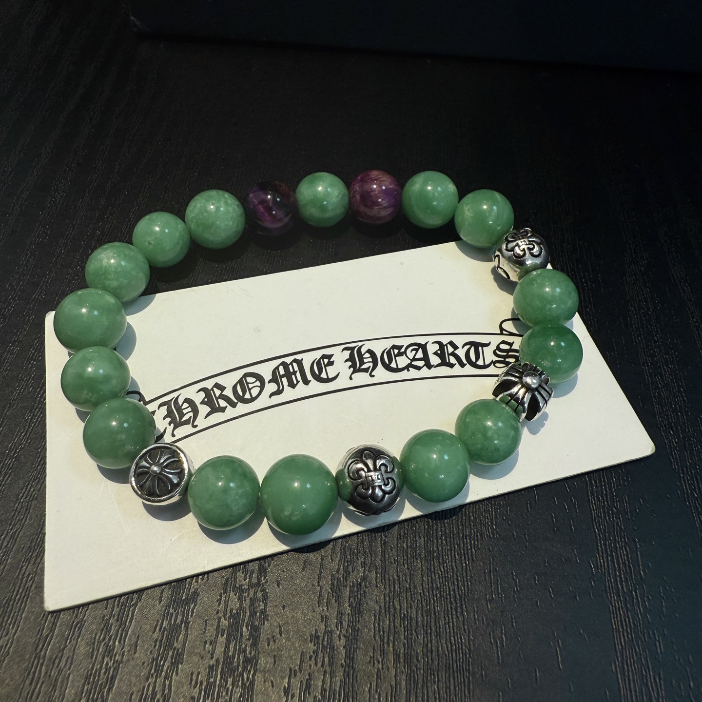  新款【专柜品质】Chrome Hearts克罗心复古多元素手串手链 凹凸造型不同的花纹设计风格呈现出与