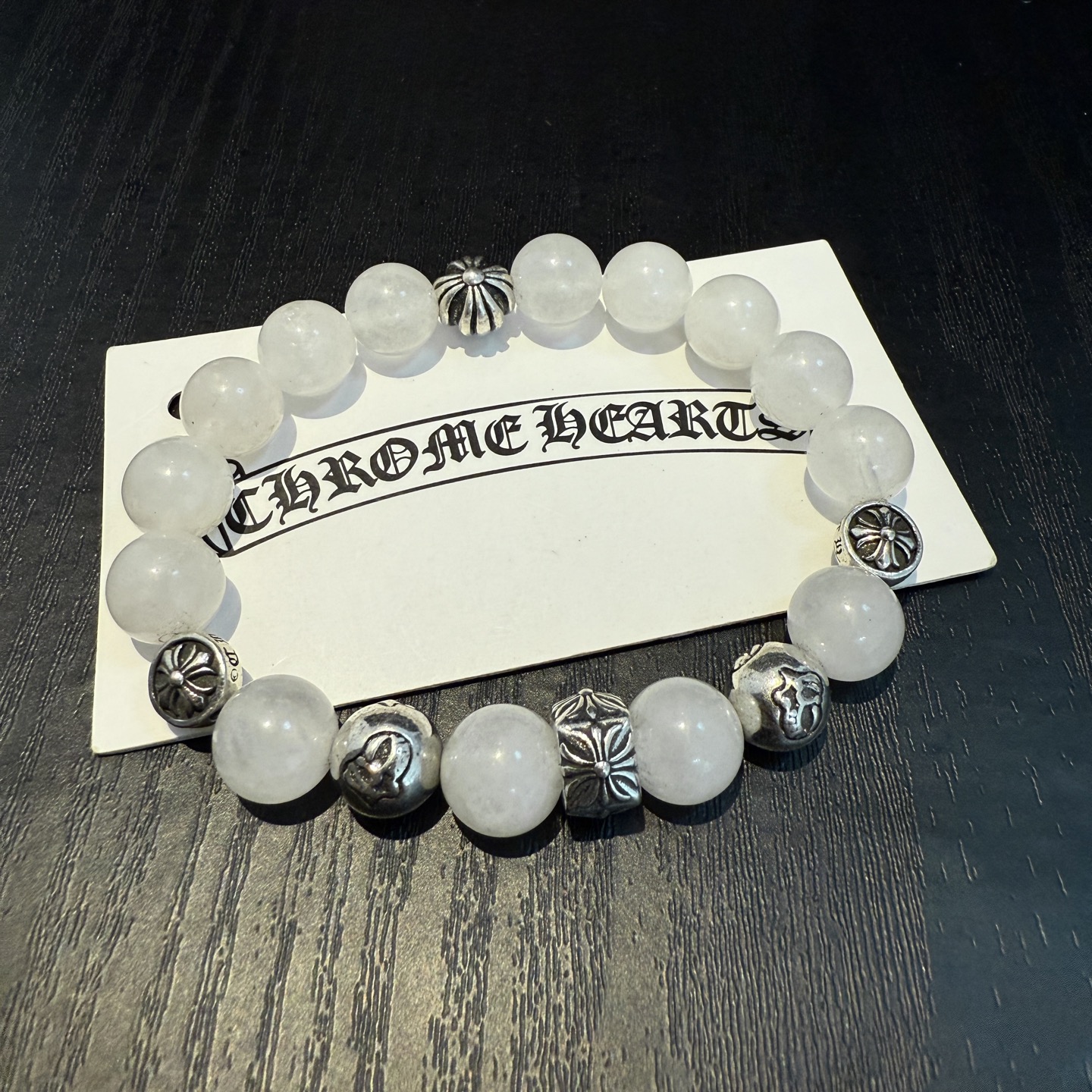  新款【专柜品质】Chrome Hearts克罗心复古多元素手串手链 凹凸造型不同的花纹设计风格呈现出与