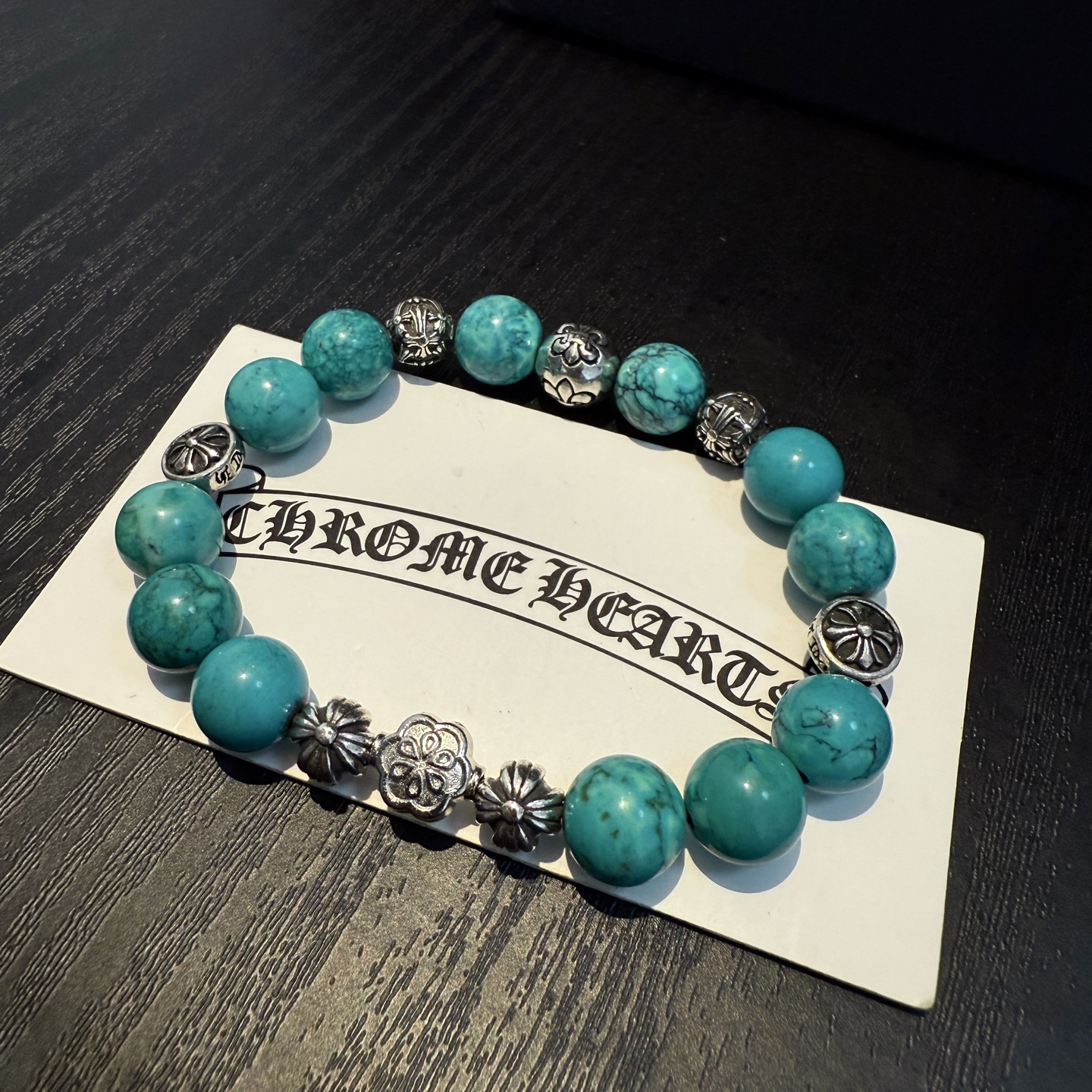  新款【专柜品质】Chrome Hearts克罗心复古多元素手串手链 凹凸造型不同的花纹设计风格呈现出与