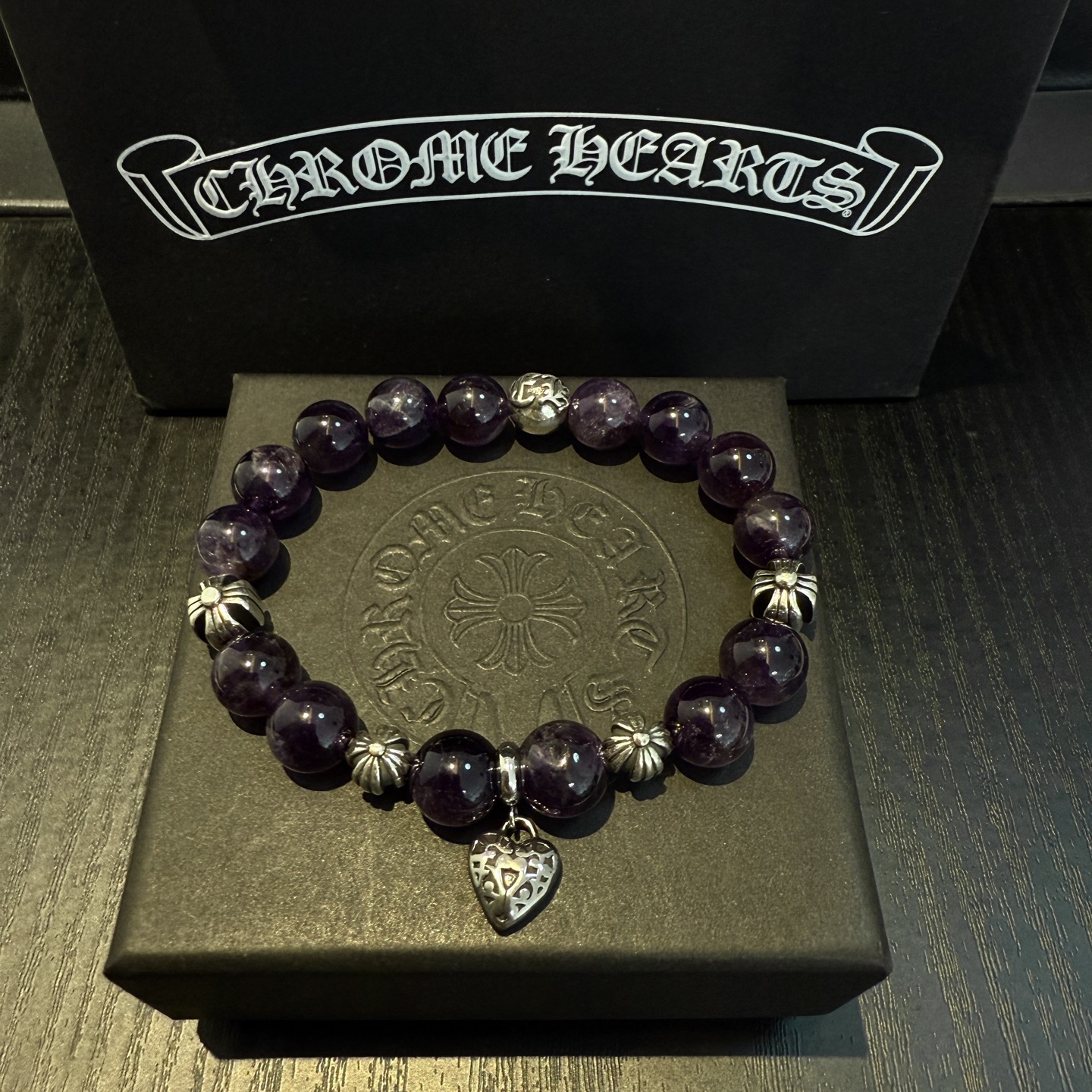  新款【专柜品质】Chrome Hearts克罗心复古多元素手串手链 凹凸造型不同的花纹设计风格呈现出与