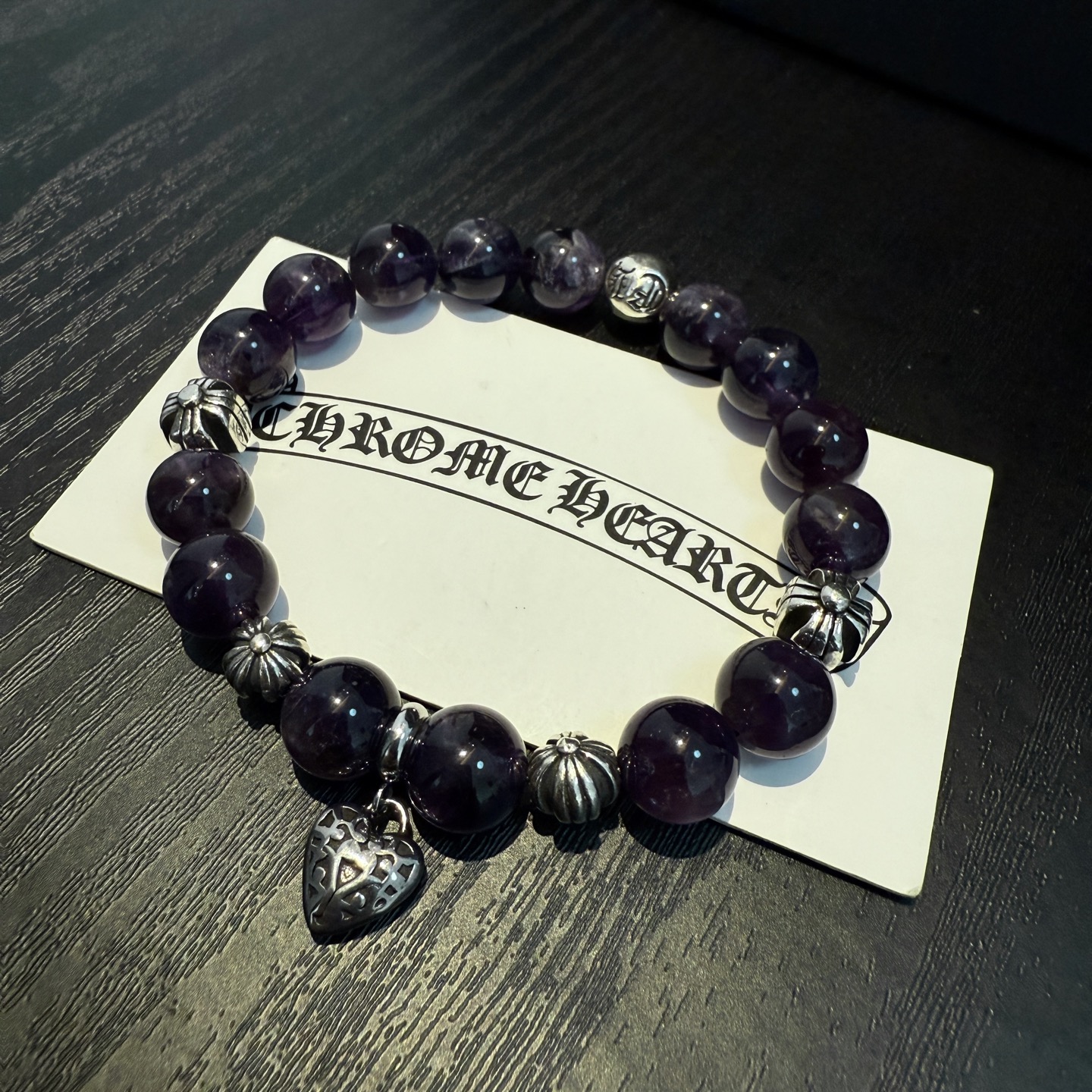 新款【专柜品质】Chrome Hearts克罗心复古多元素手串手链 凹凸造型不同的花纹设计风格呈现出与