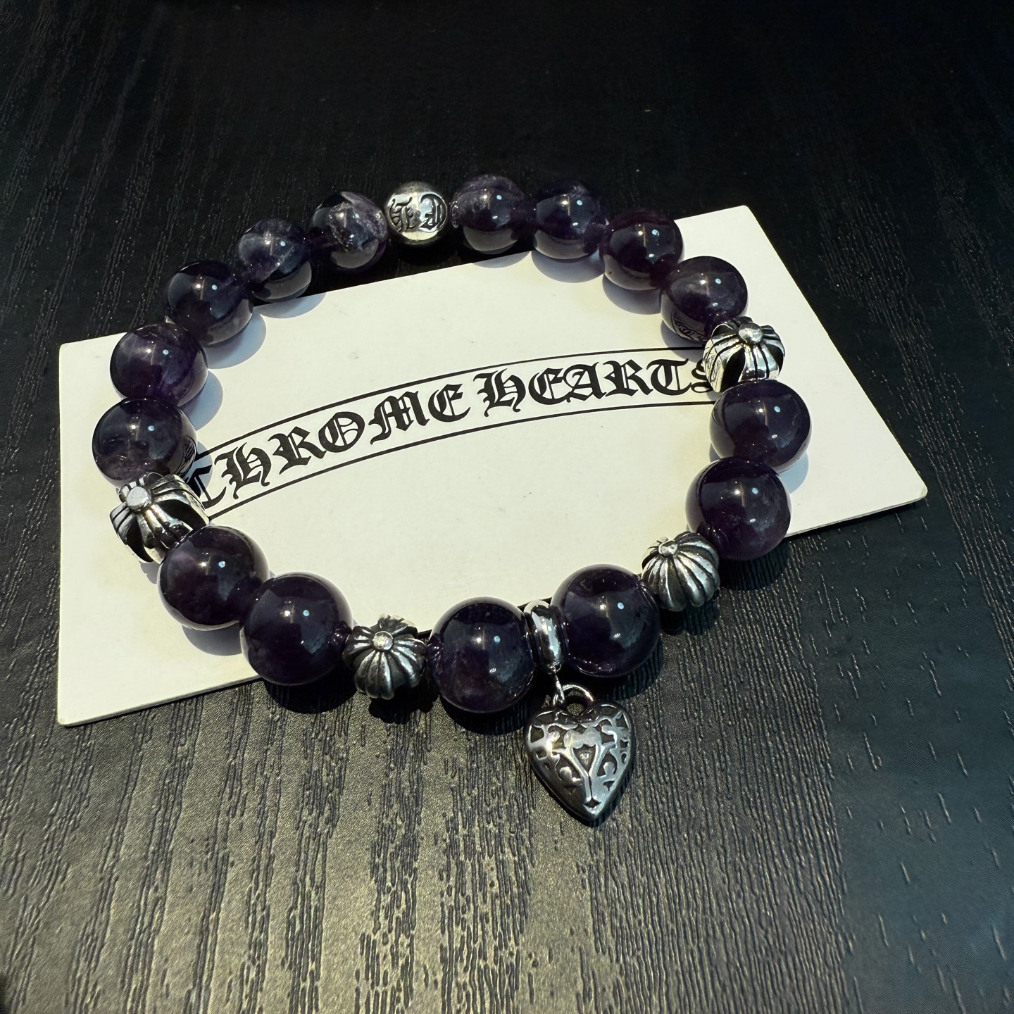  新款【专柜品质】Chrome Hearts克罗心复古多元素手串手链 凹凸造型不同的花纹设计风格呈现出与