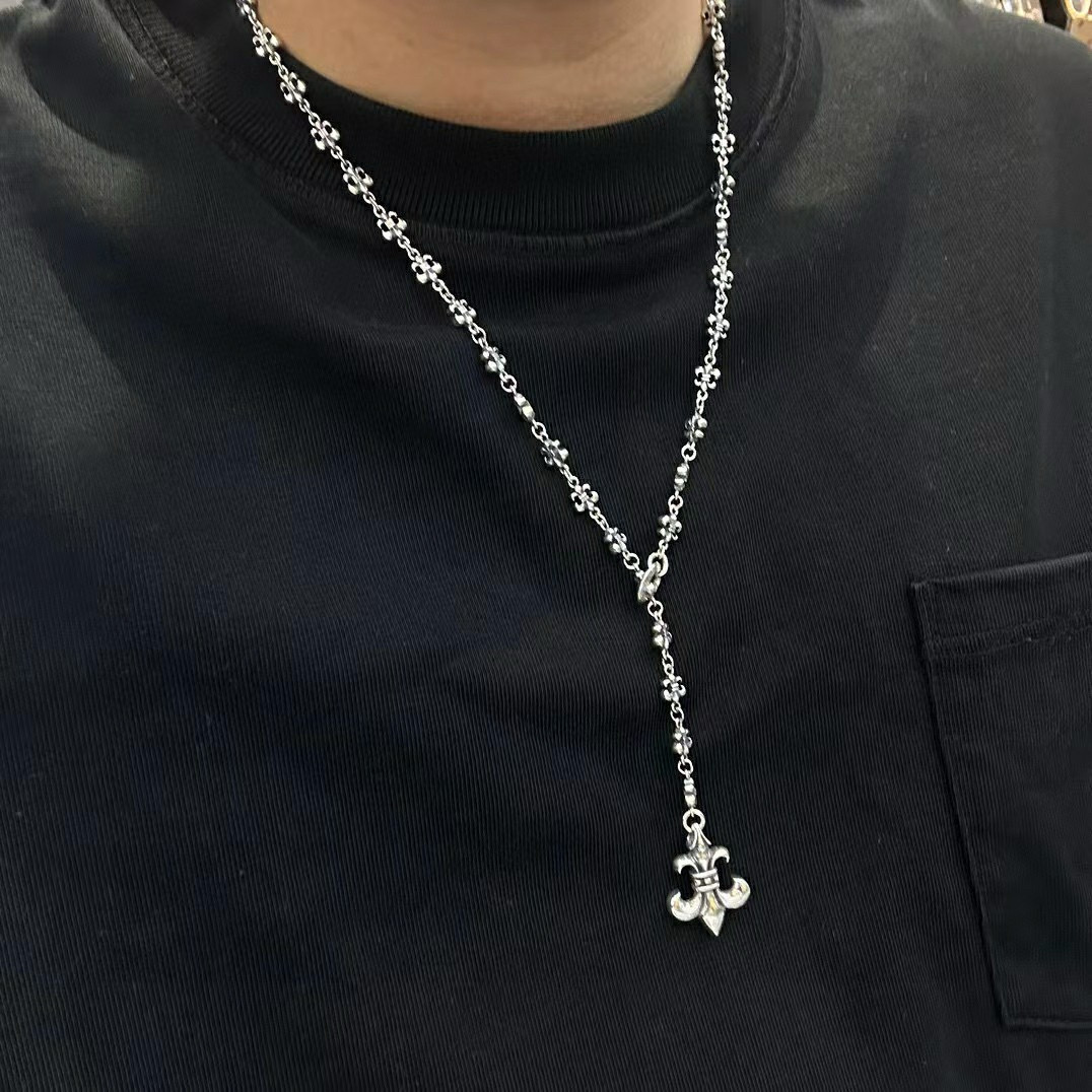 【Chrome Hearts克罗心】✝️经典调节式童军花项链 时尚精美百搭款🔥做工跟专柜🆕几乎没差，搭配