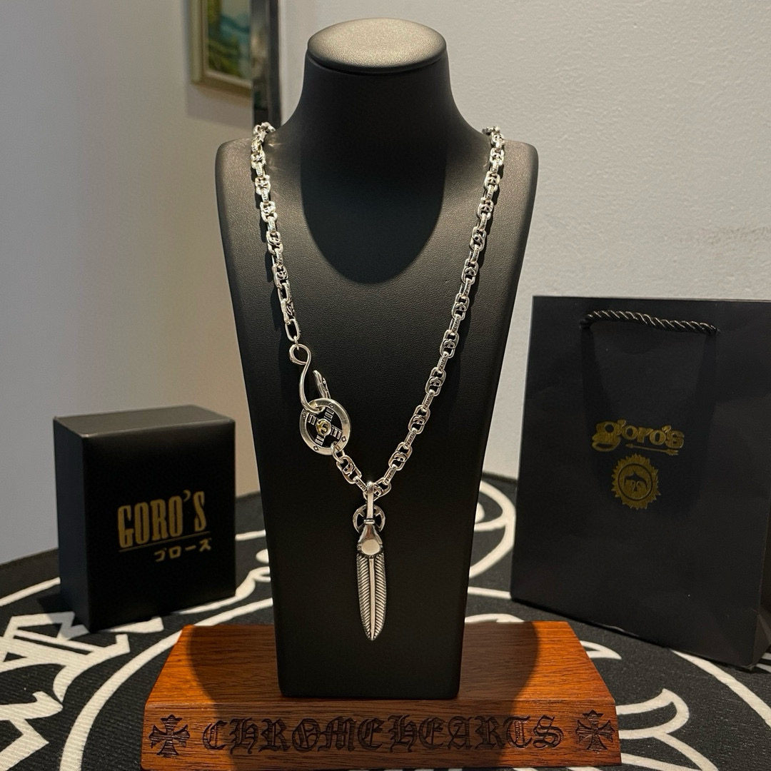 批    【新品上架】Goro’s高桥吾郎全银贝羽毛吊坠，高桥经典字母项链，顶级版本，认准独家拍摄，主攻