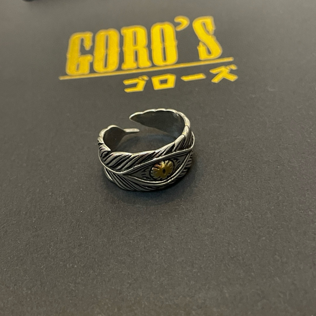 批  【新品上架】Goro’s高桥吾郎复古羽毛点金开口戒指，顶级版本 认准独家拍摄 主攻高端市场 绝对区