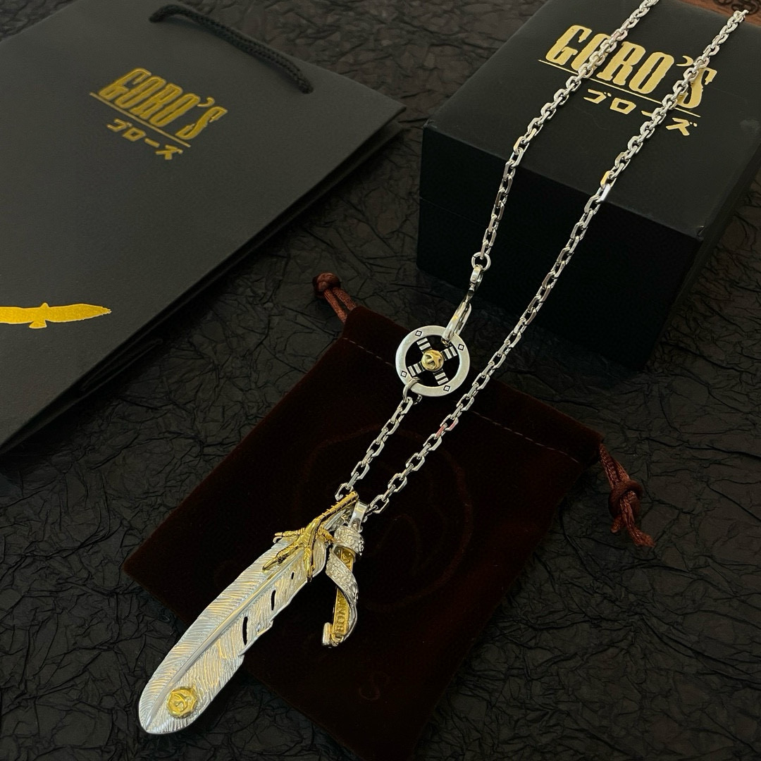  【新品上架】Goro’s高桥吾郎鹰爪羽毛吊坠，高桥经典项链，顶级版本，认准独家拍摄，主攻高端市场 ，快