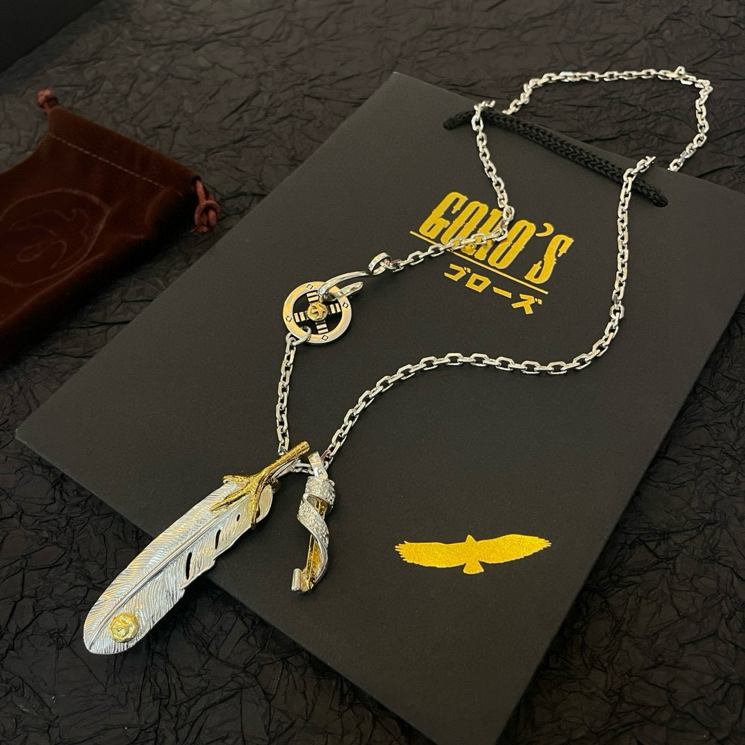  【新品上架】Goro’s高桥吾郎鹰爪羽毛吊坠，高桥经典项链，顶级版本，认准独家拍摄，主攻高端市场 ，快