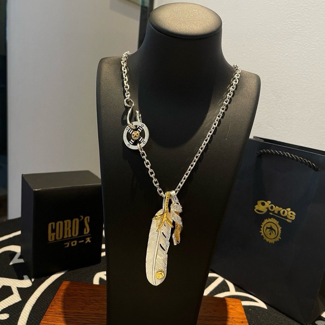 【新品上架】Goro’s高桥吾郎鹰爪羽毛吊坠，高桥经典项链，顶级版本，认准独家拍摄，主攻高端市场 ，快