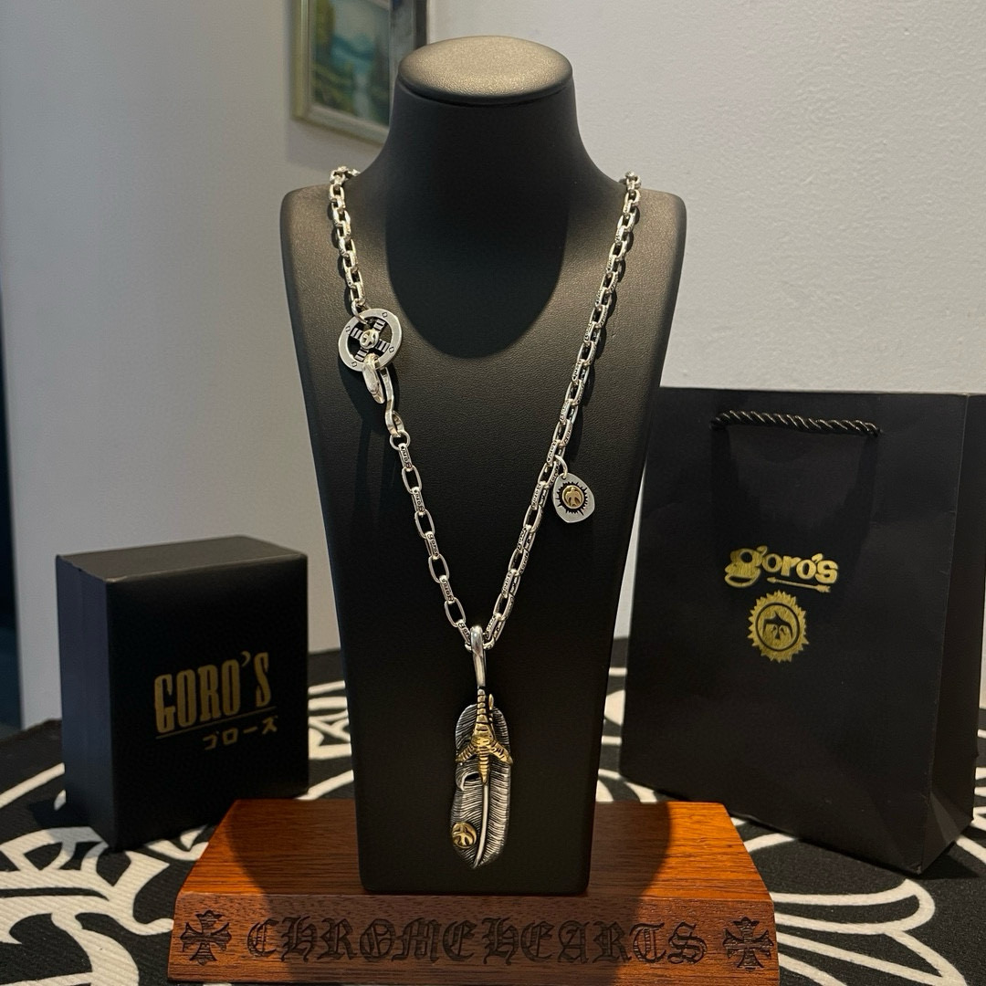  【新品上架】Goro’s高桥吾郎鹰爪羽毛吊坠，高桥经典字母项链，顶级版本，认准独家拍摄，主攻高端市场 