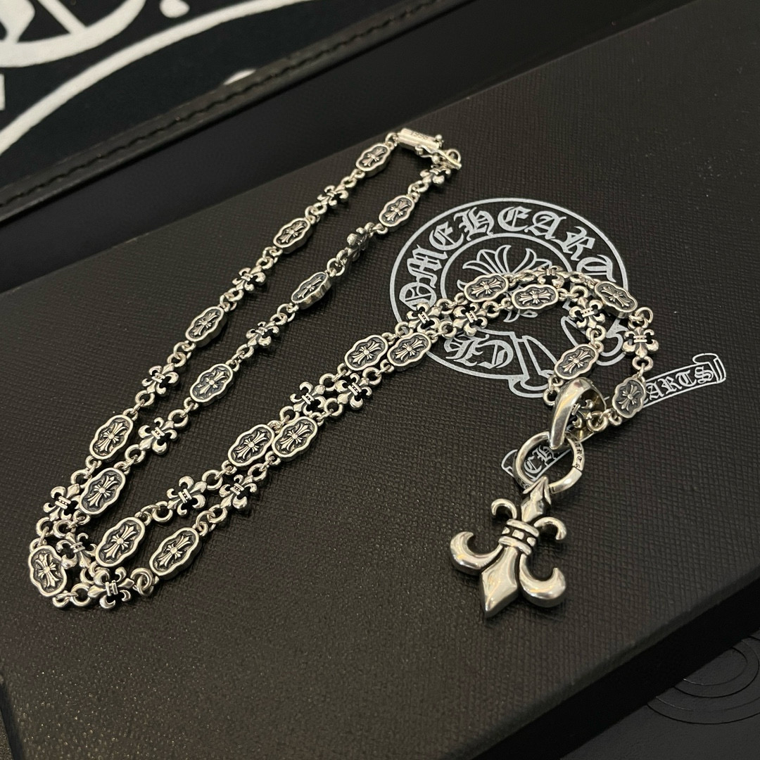 批  抖音/快手/ins/小红书/直播热门 ，新款【专柜品质】Chrome Hearts克罗心十字架项链