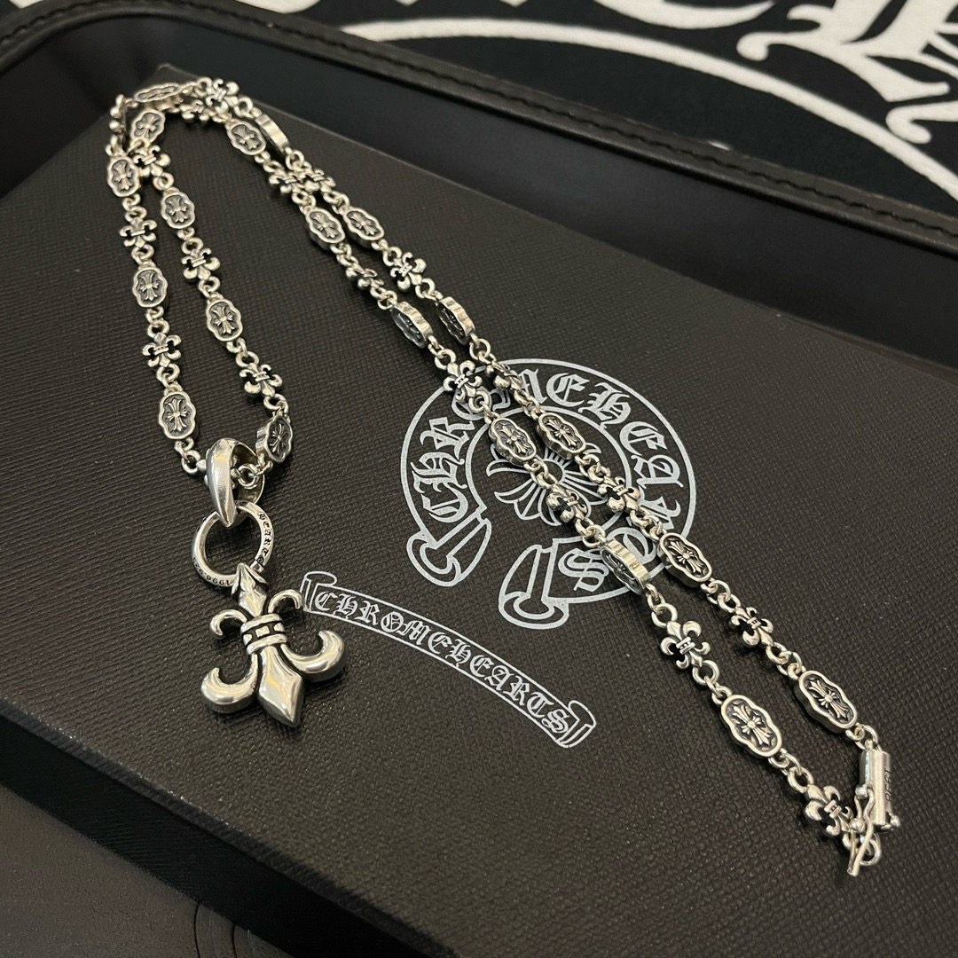 批  抖音/快手/ins/小红书/直播热门 ，新款【专柜品质】Chrome Hearts克罗心十字架项链
