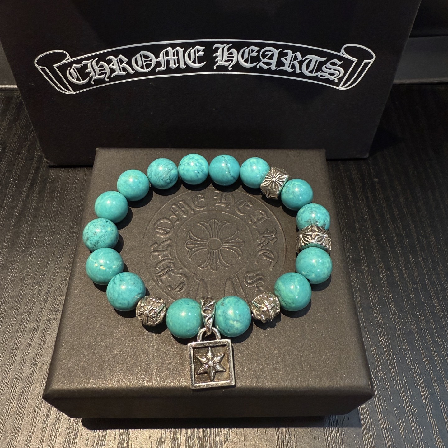 批 新款【专柜品质】Chrome Hearts克罗心 经典复古多元素绿松石手串手链 ，快手/ins/小红