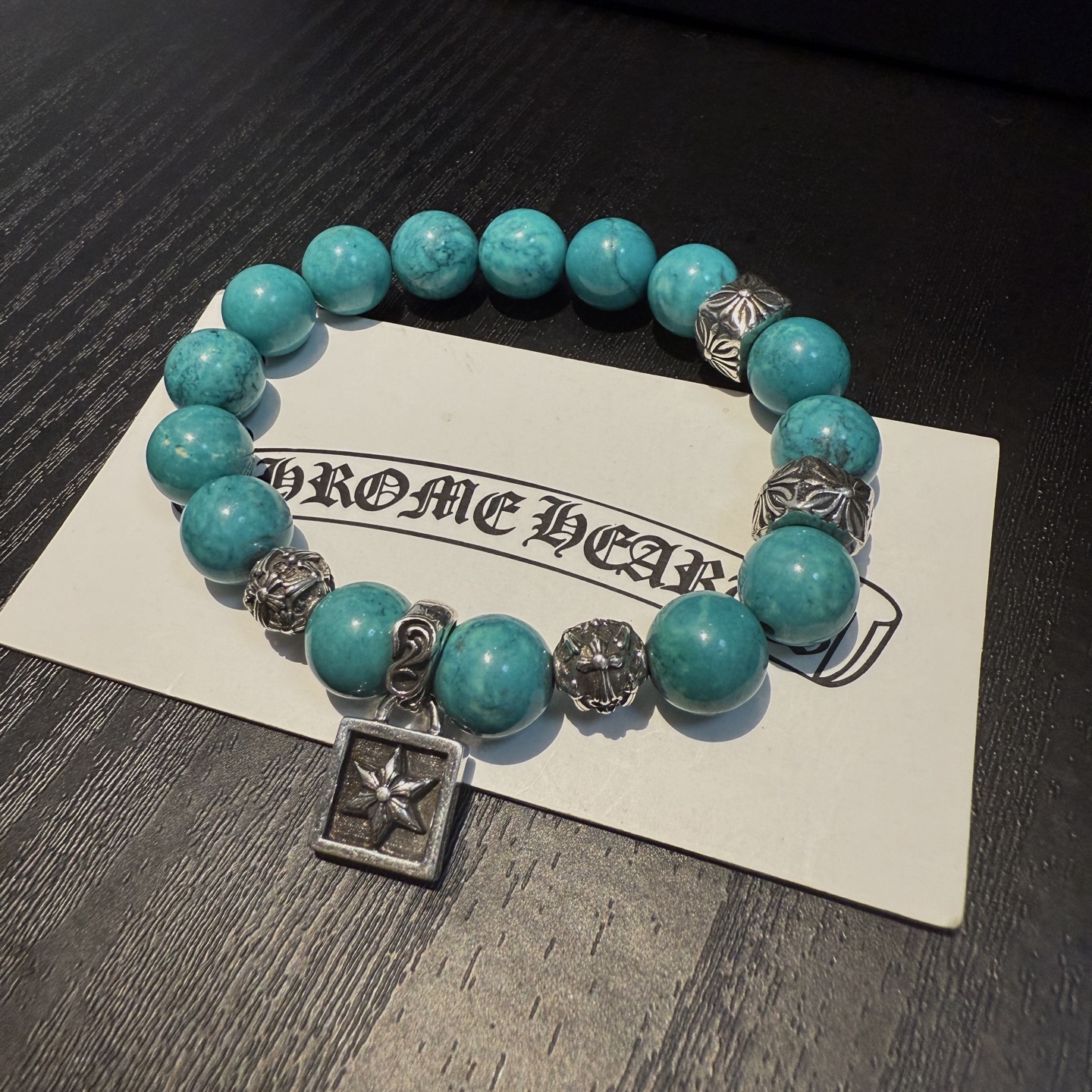 批 新款【专柜品质】Chrome Hearts克罗心 经典复古多元素绿松石手串手链 ，快手/ins/小红