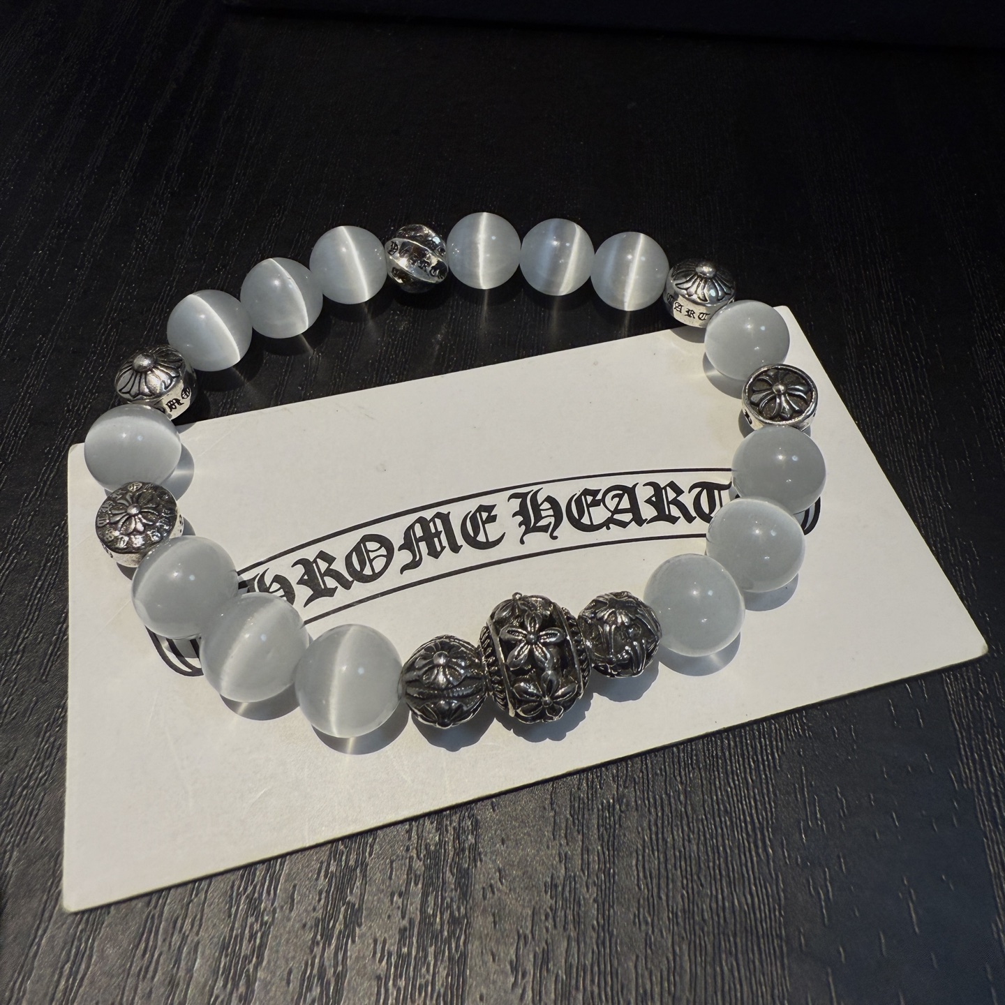 批 新款【专柜品质】Chrome Hearts克罗心 经典复古多元素猫眼石手串手链 ，快手/ins/小红