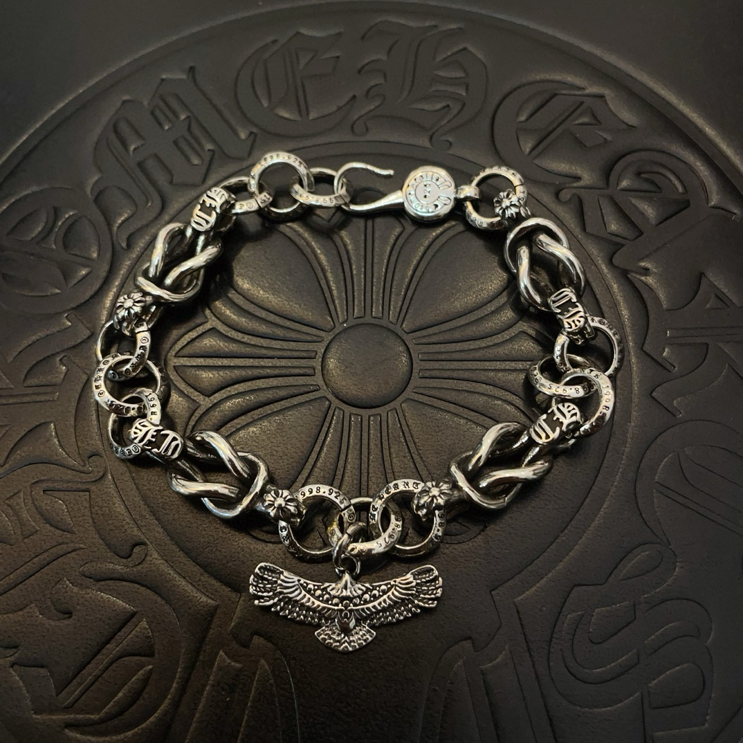  新款【专柜品质】Chrome Hearts克罗心复古手链 ，快手/ins/小红书热门，凹凸造型不同的花