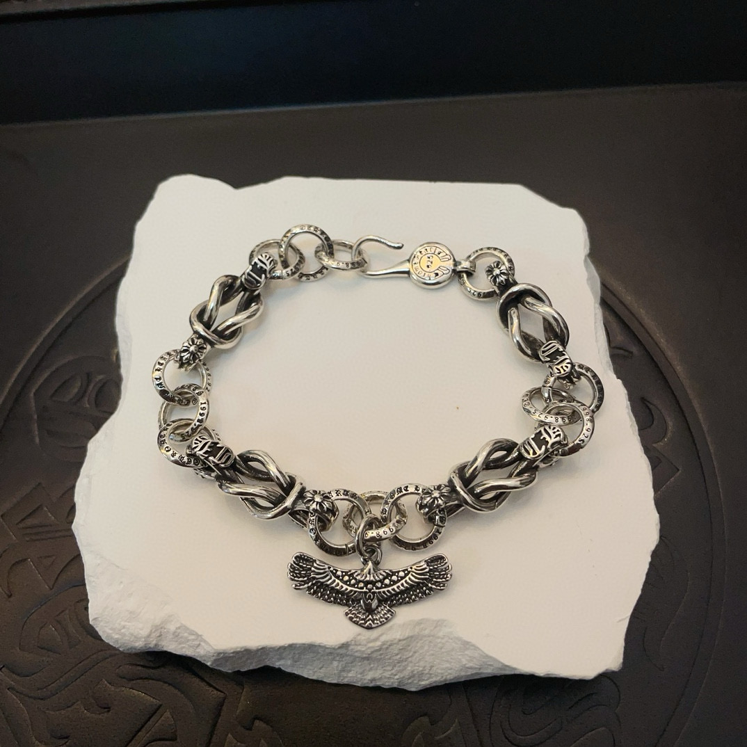  新款【专柜品质】Chrome Hearts克罗心复古手链 ，快手/ins/小红书热门，凹凸造型不同的花
