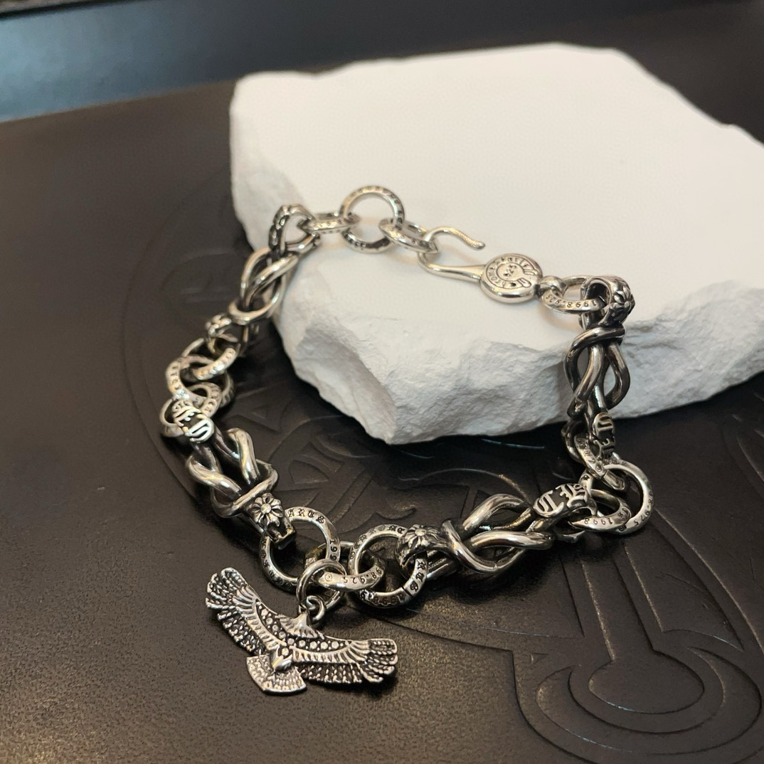  新款【专柜品质】Chrome Hearts克罗心复古手链 ，快手/ins/小红书热门，凹凸造型不同的花