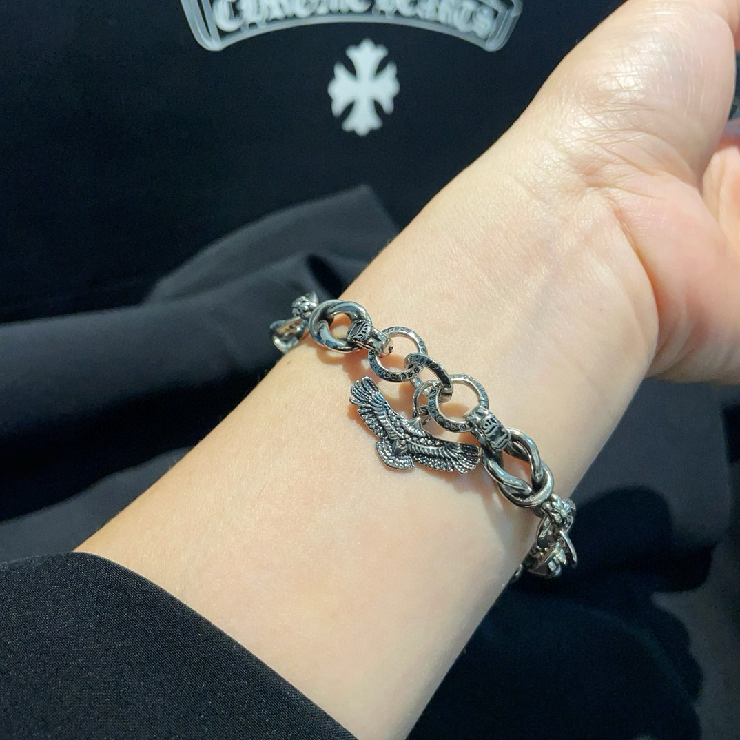  新款【专柜品质】Chrome Hearts克罗心复古手链 ，快手/ins/小红书热门，凹凸造型不同的花