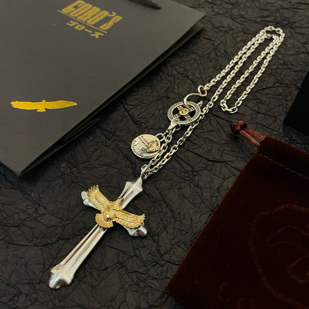 批  【新品上架】Goro’s高桥吾郎老鹰十字架吊坠，高桥经典项链，顶级版本，认准独家拍摄，主攻高端市场