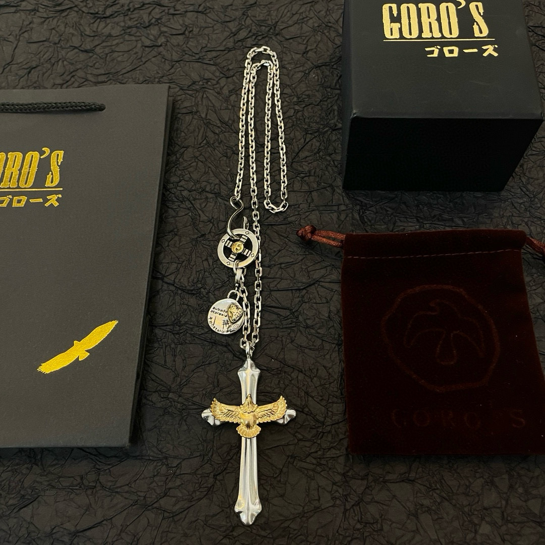 批  【新品上架】Goro’s高桥吾郎老鹰十字架吊坠，高桥经典项链，顶级版本，认准独家拍摄，主攻高端市场
