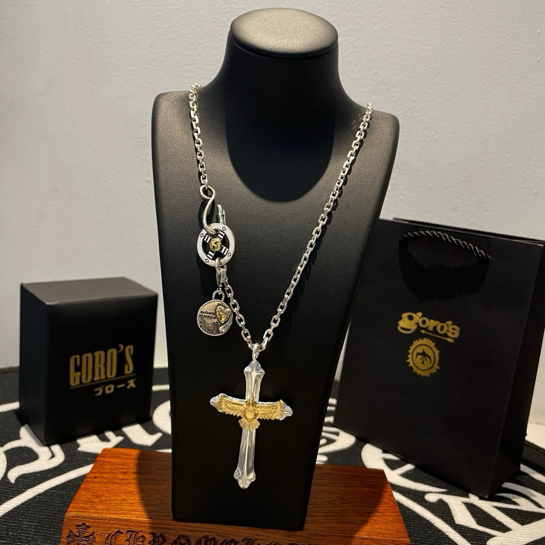 批  【新品上架】Goro’s高桥吾郎老鹰十字架吊坠，高桥经典项链，顶级版本，认准独家拍摄，主攻高端市场