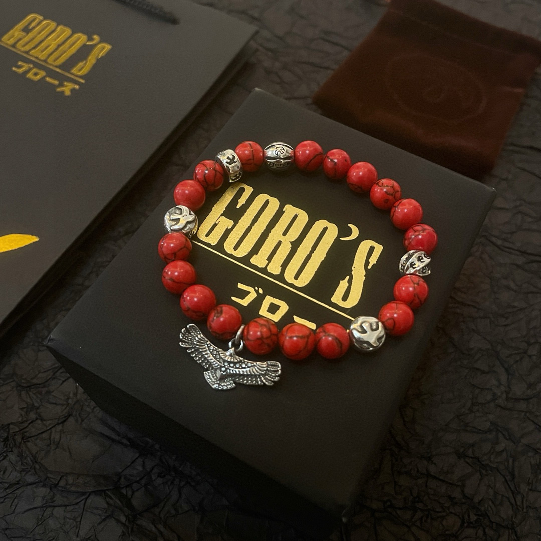 批【新品上架】Goro’s高桥吾郎红松石老鹰手串手链，顶级版本 认准独家拍摄 主攻高端市场 绝对区别普通