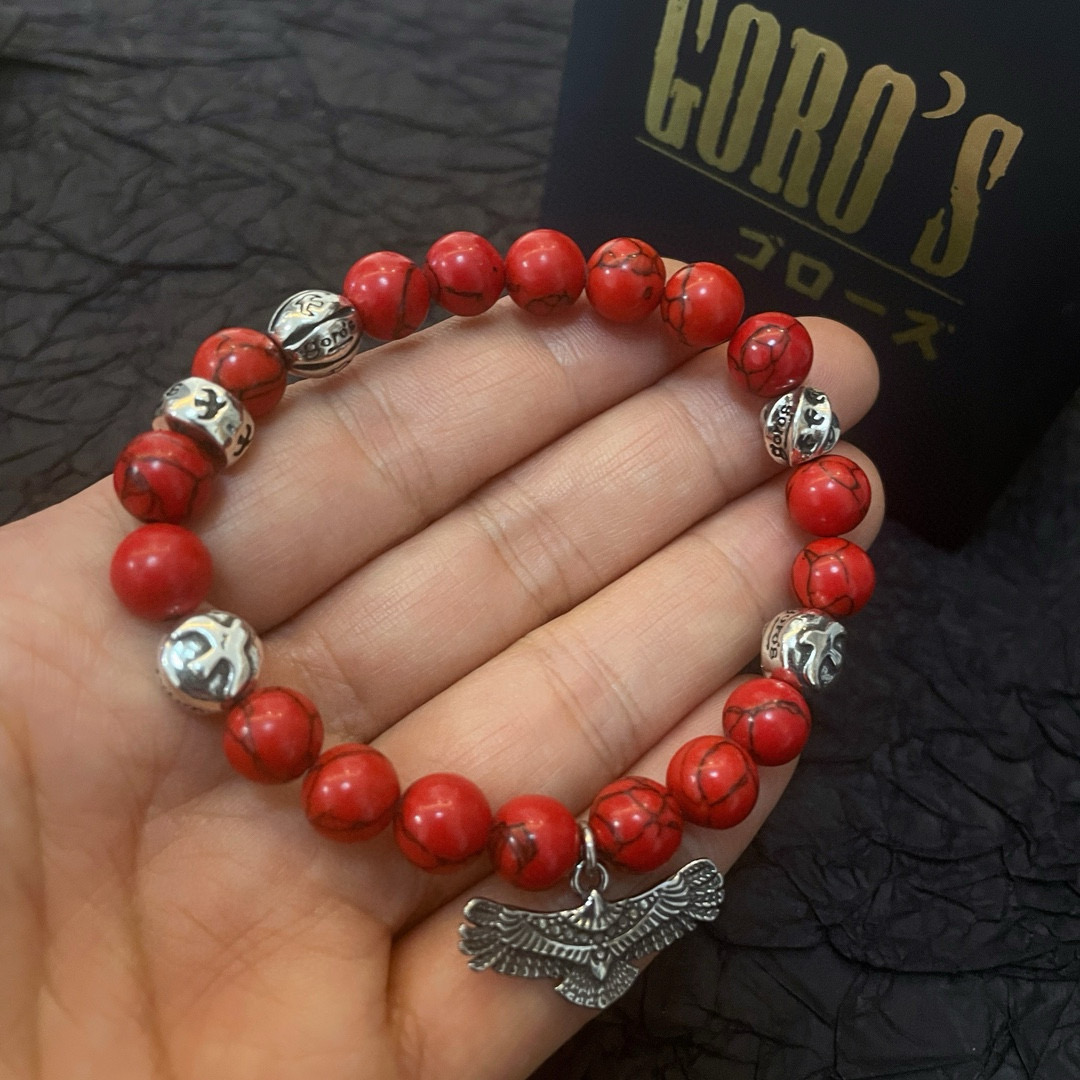 批【新品上架】Goro’s高桥吾郎红松石老鹰手串手链，顶级版本 认准独家拍摄 主攻高端市场 绝对区别普通