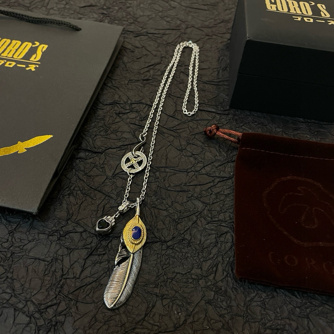 批    【新品上架】Goro’s高桥吾郎羽毛吊坠，高桥经典项链，顶级版本，认准独家拍摄，主攻高端市场 