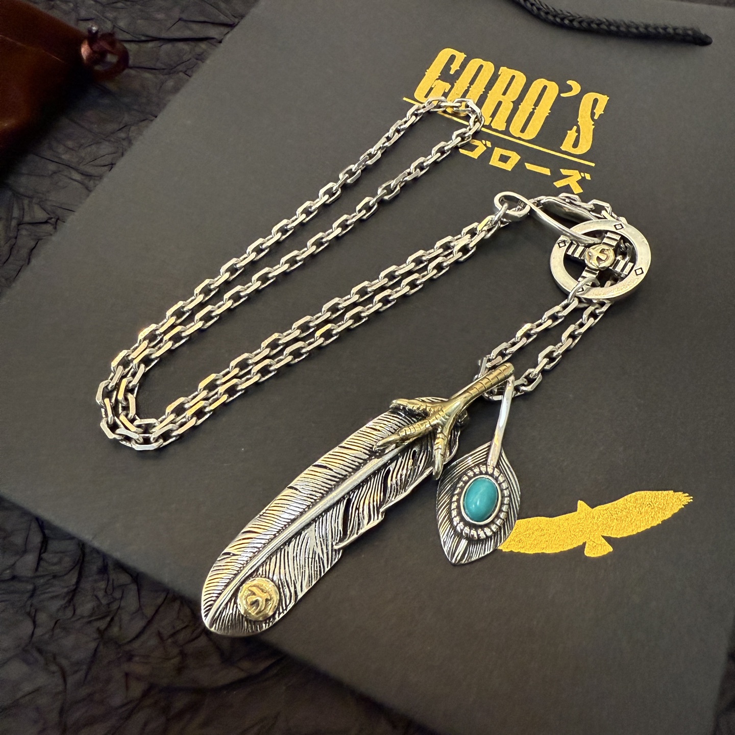 批  【新品上架】Goro’s高桥吾郎鹰爪羽毛吊坠，高桥经典项链，顶级版本，认准独家拍摄，主攻高端市场 