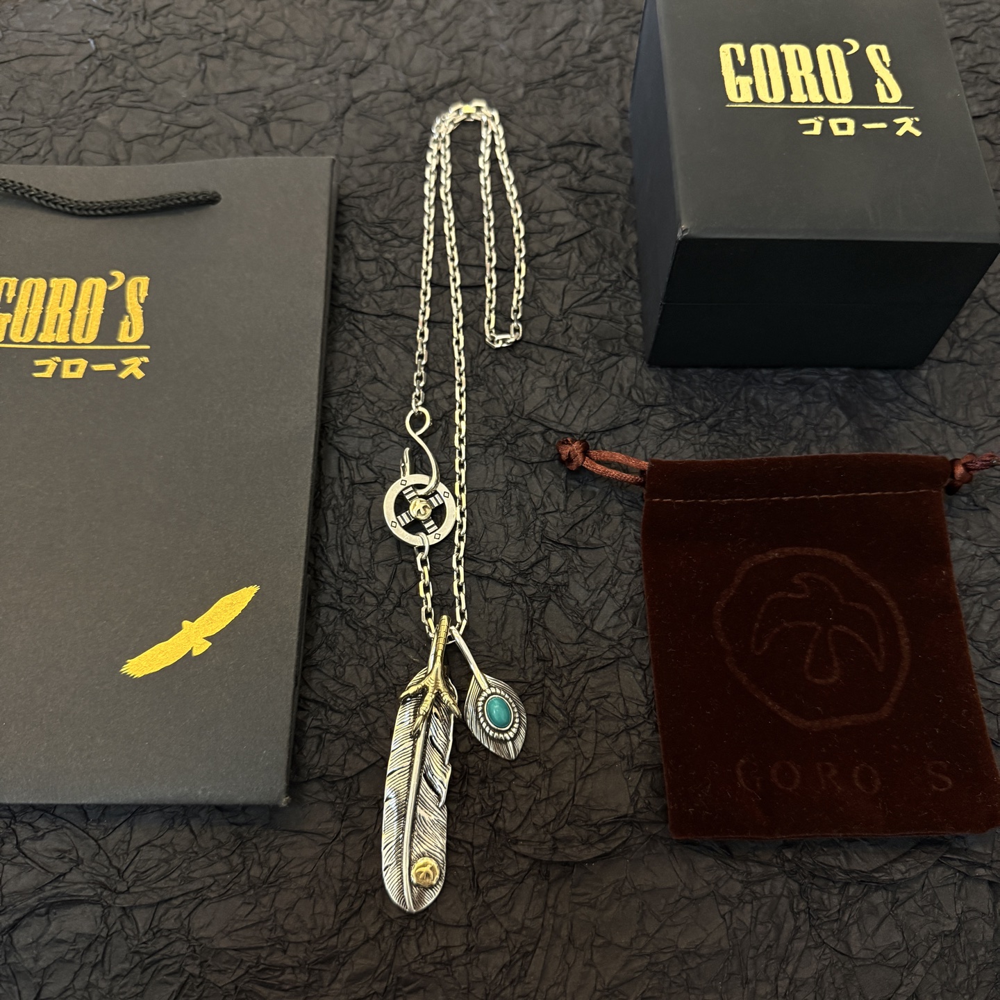 批  【新品上架】Goro’s高桥吾郎鹰爪羽毛吊坠，高桥经典项链，顶级版本，认准独家拍摄，主攻高端市场 