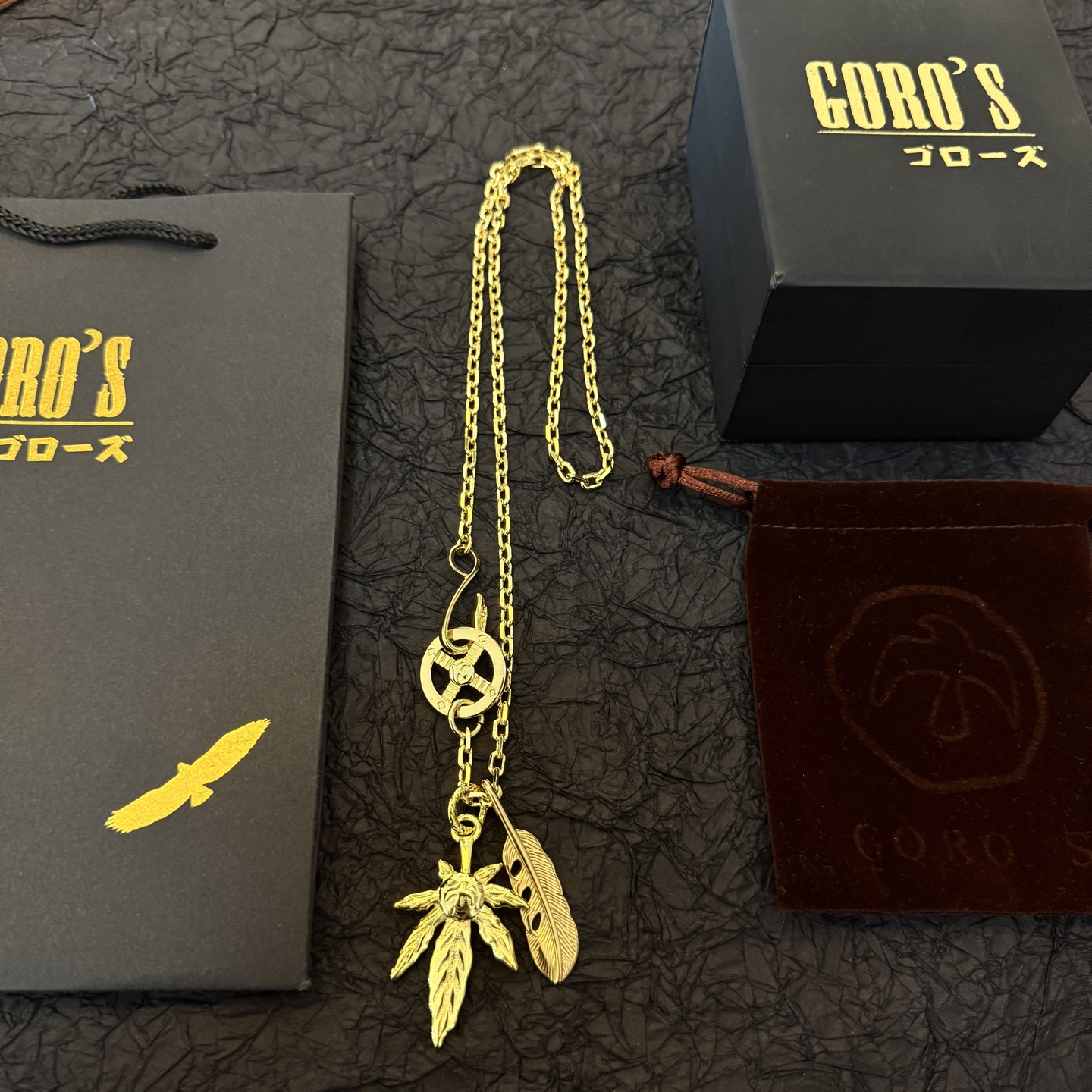  【新品上架】Goro’s高桥吾郎枫叶吊坠，高桥经典项链，顶级版本，认准独家拍摄，主攻高端市场 ，快手/