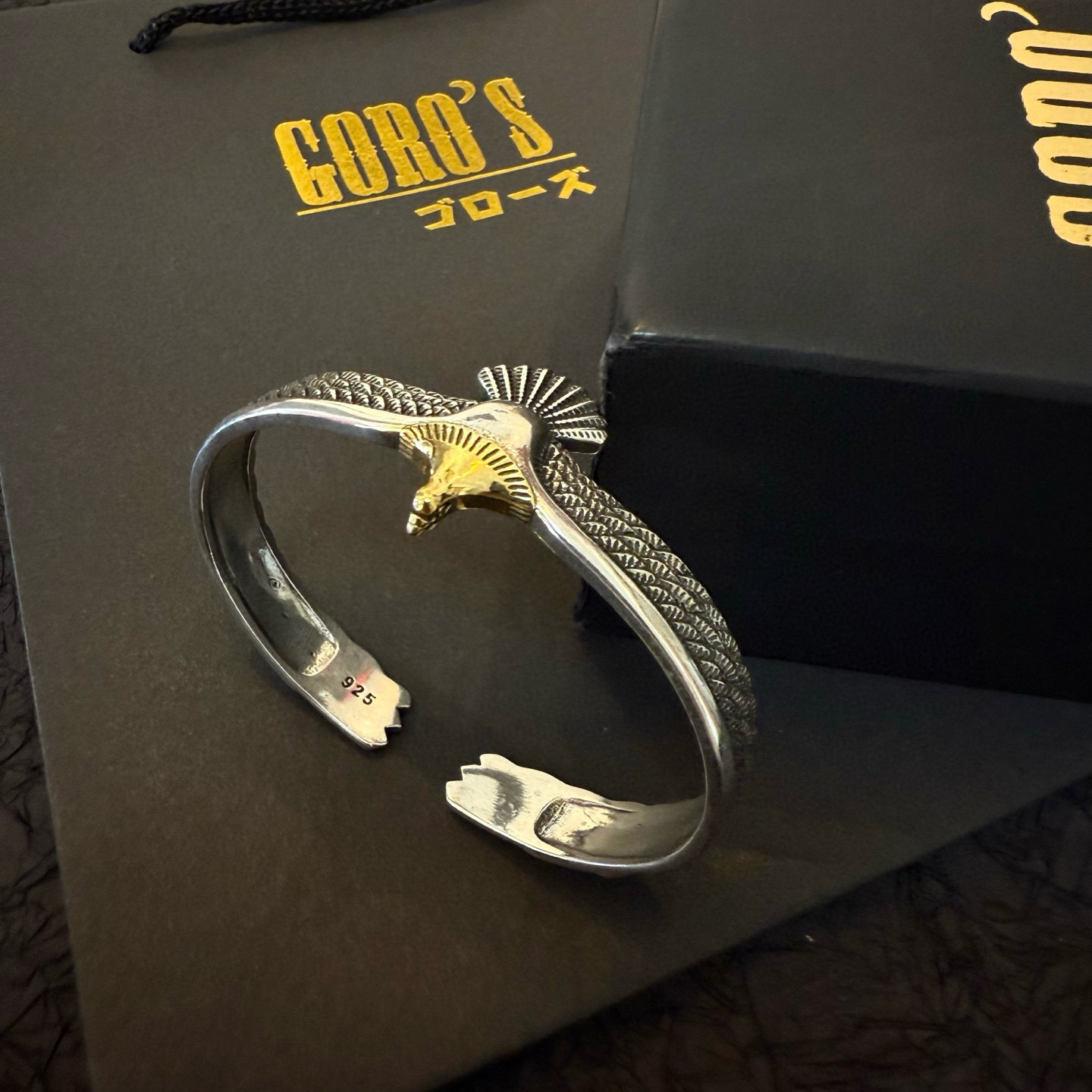 批   【新品上架】Goro’s高桥吾郎飞点金鹰开口手镯 顶级版本 认准独家拍摄 主攻高端市场 绝对区别