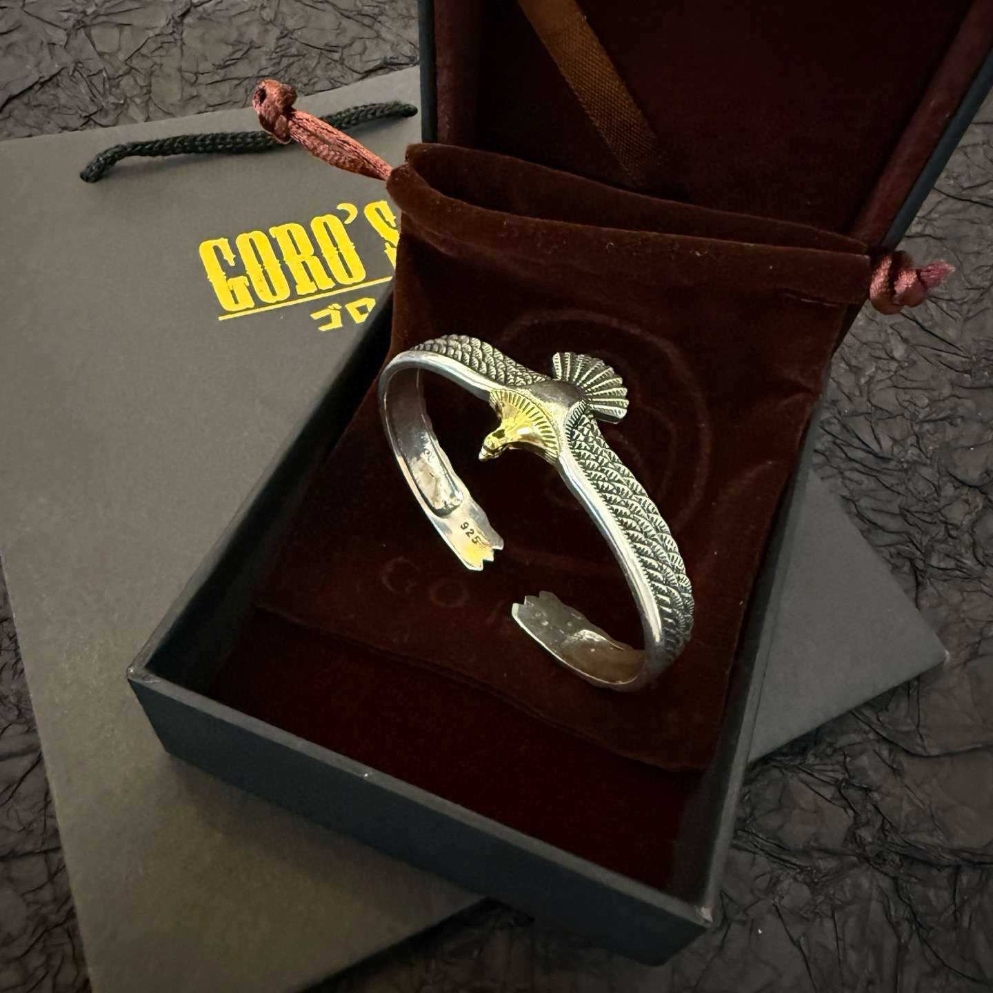 批   【新品上架】Goro’s高桥吾郎飞点金鹰开口手镯 顶级版本 认准独家拍摄 主攻高端市场 绝对区别