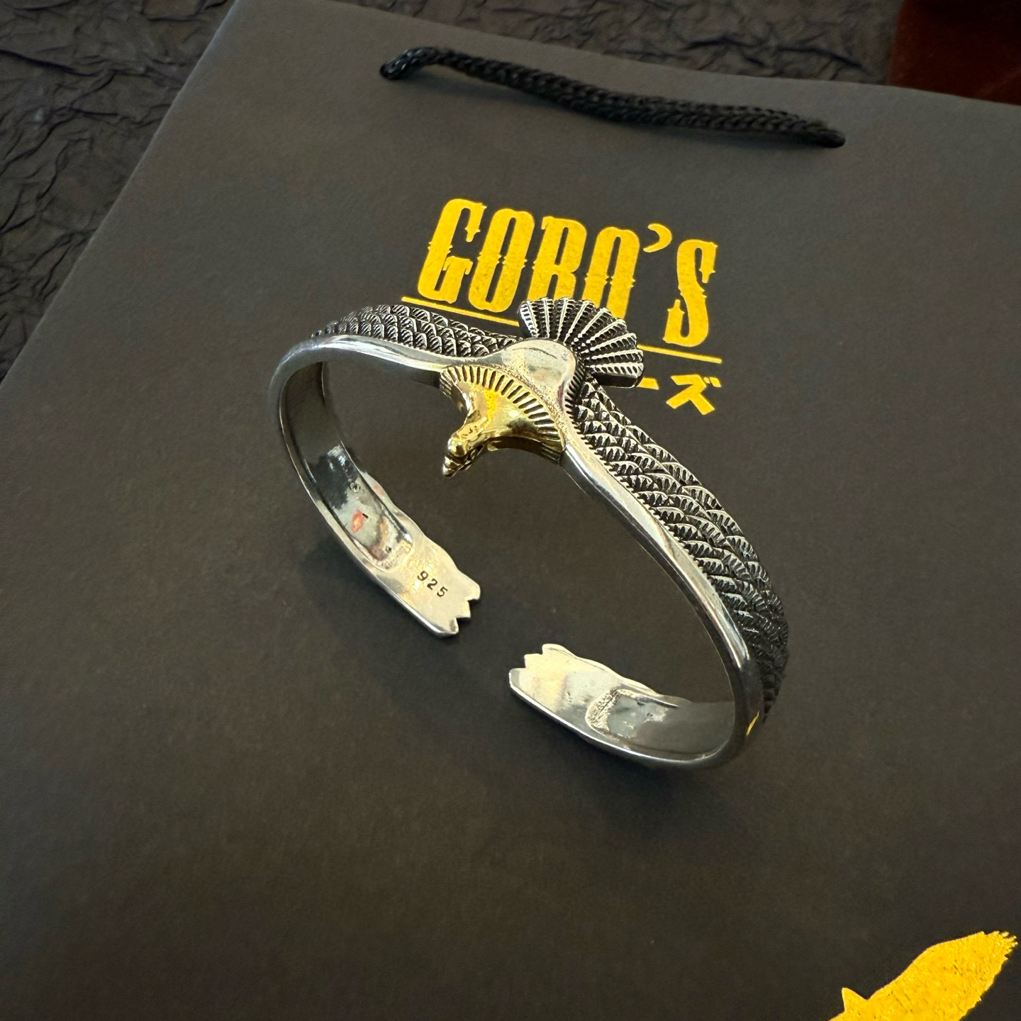 批   【新品上架】Goro’s高桥吾郎飞点金鹰开口手镯 顶级版本 认准独家拍摄 主攻高端市场 绝对区别