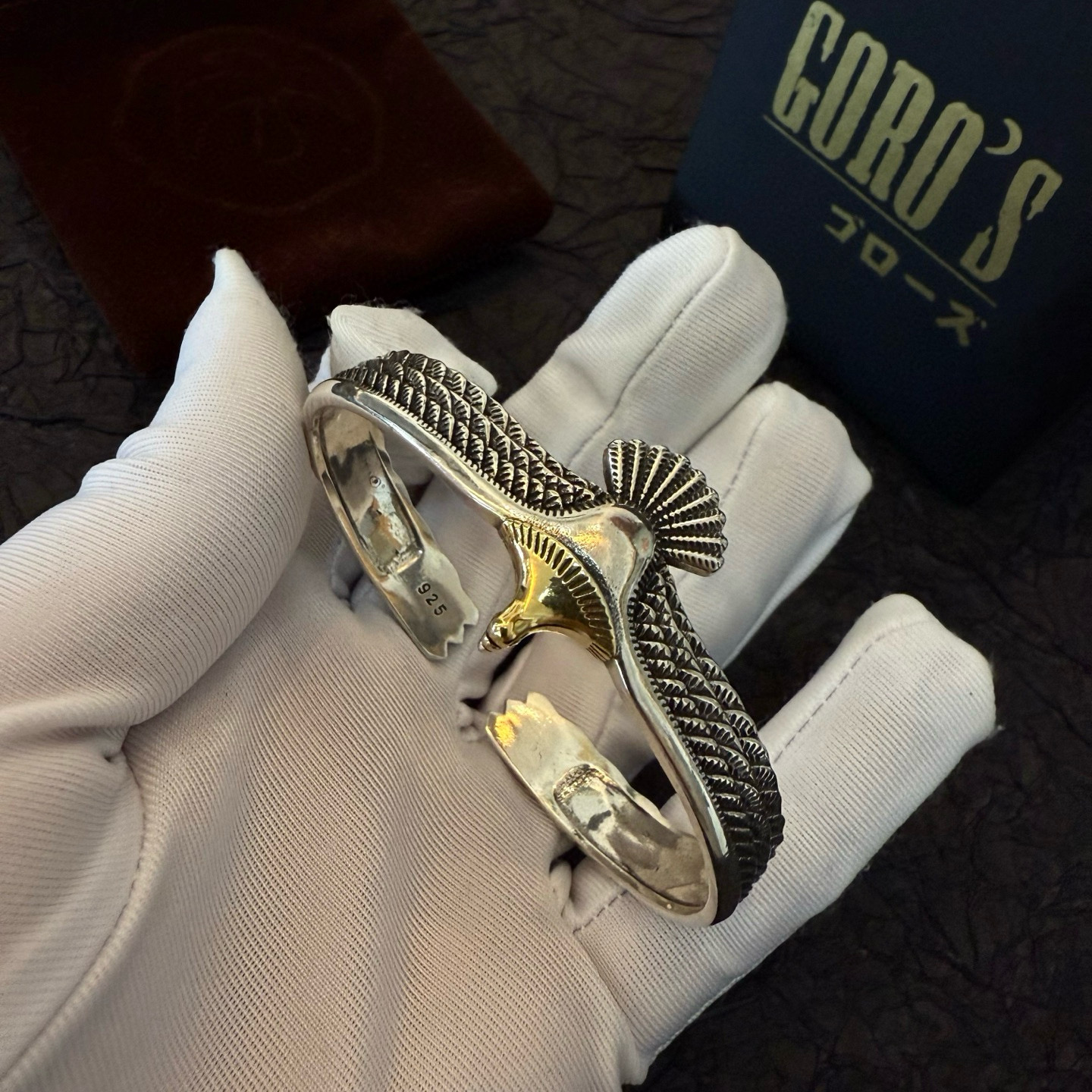 批   【新品上架】Goro’s高桥吾郎飞点金鹰开口手镯 顶级版本 认准独家拍摄 主攻高端市场 绝对区别